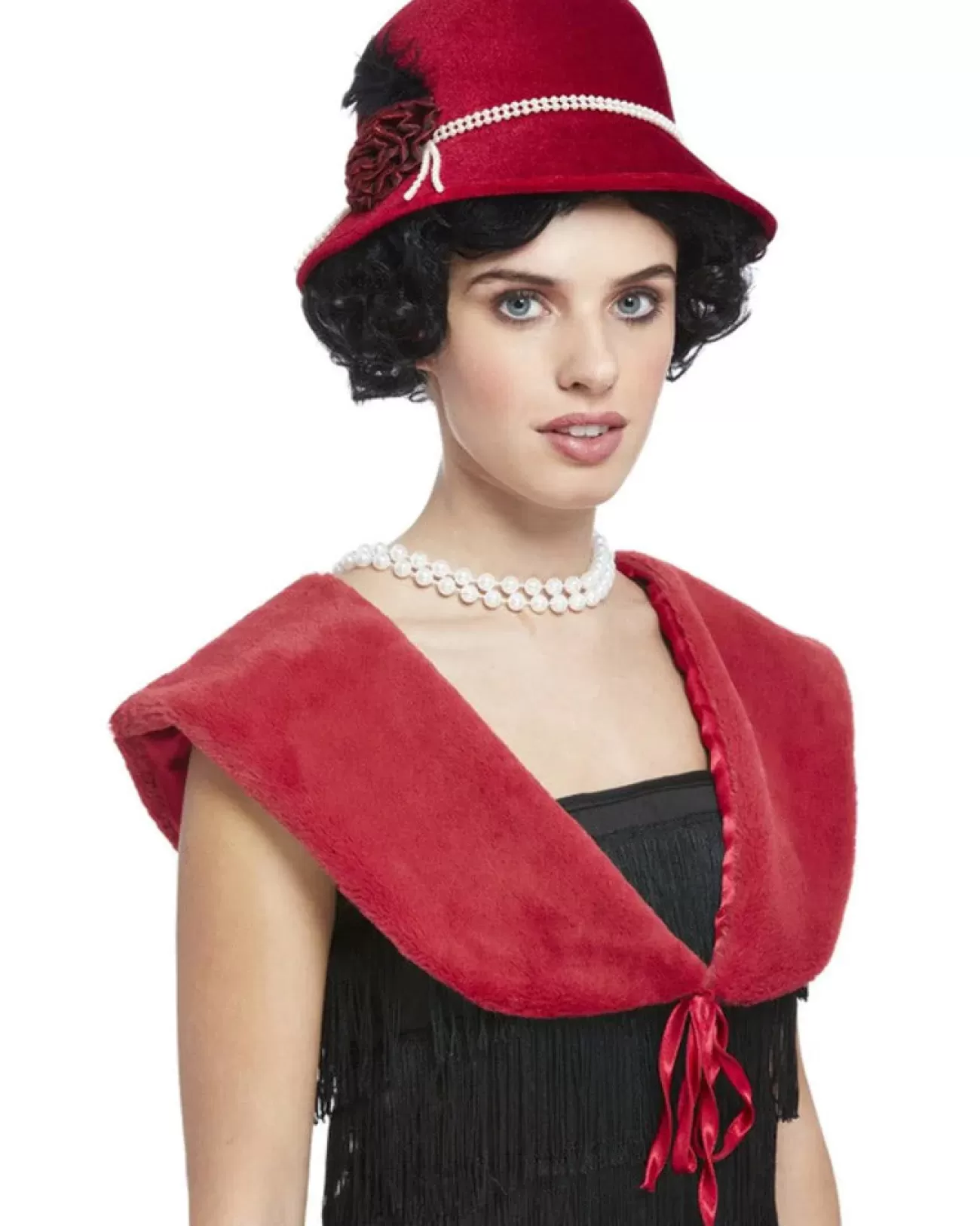 Smiffys 1920S Berry Hat And Faux Fur Stole Set> Halloween Hats