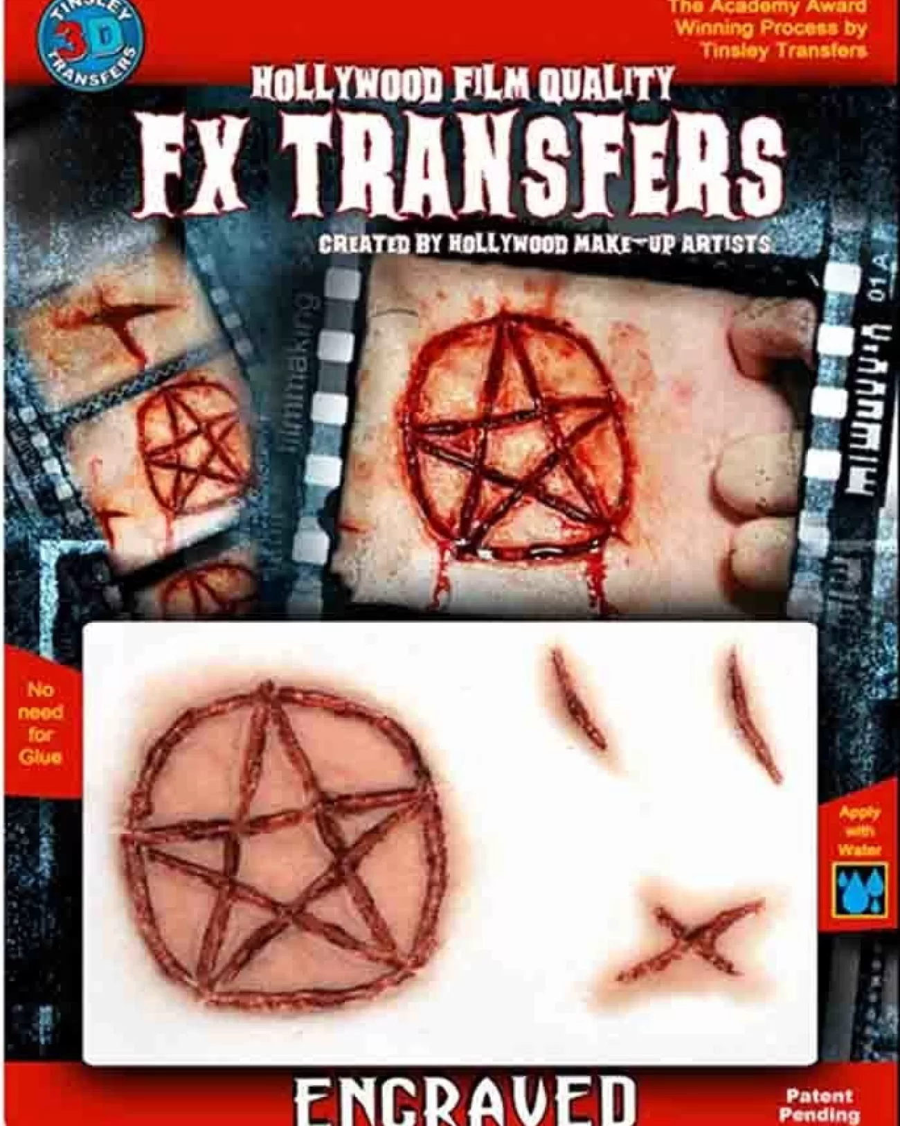 Tinsley Transfers 3D Fx Transfer Engraved Tattoo> Halloween Accessories