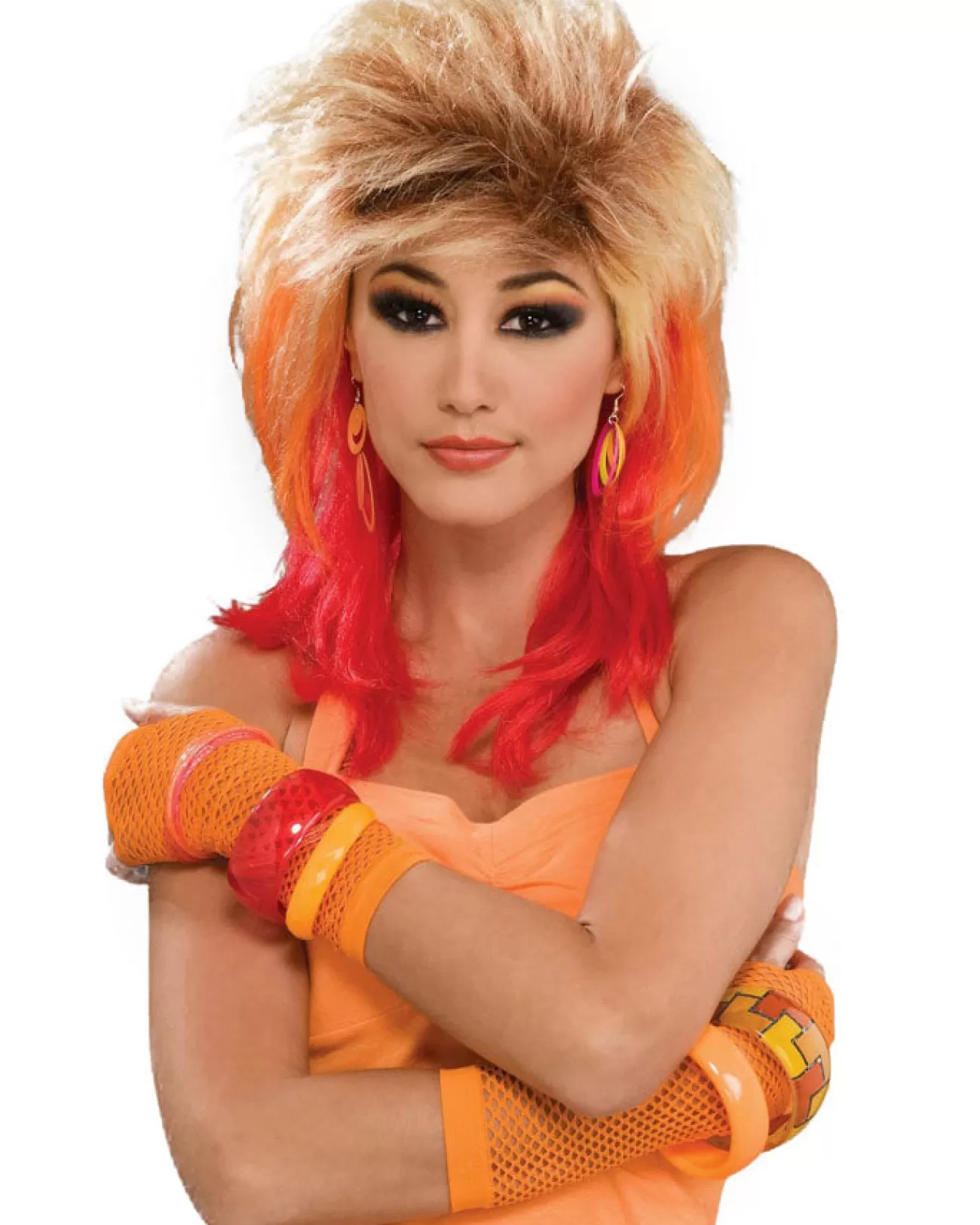 Costume Culture by Franco 80S Glam Multicoloured Wig> Halloween Wigs