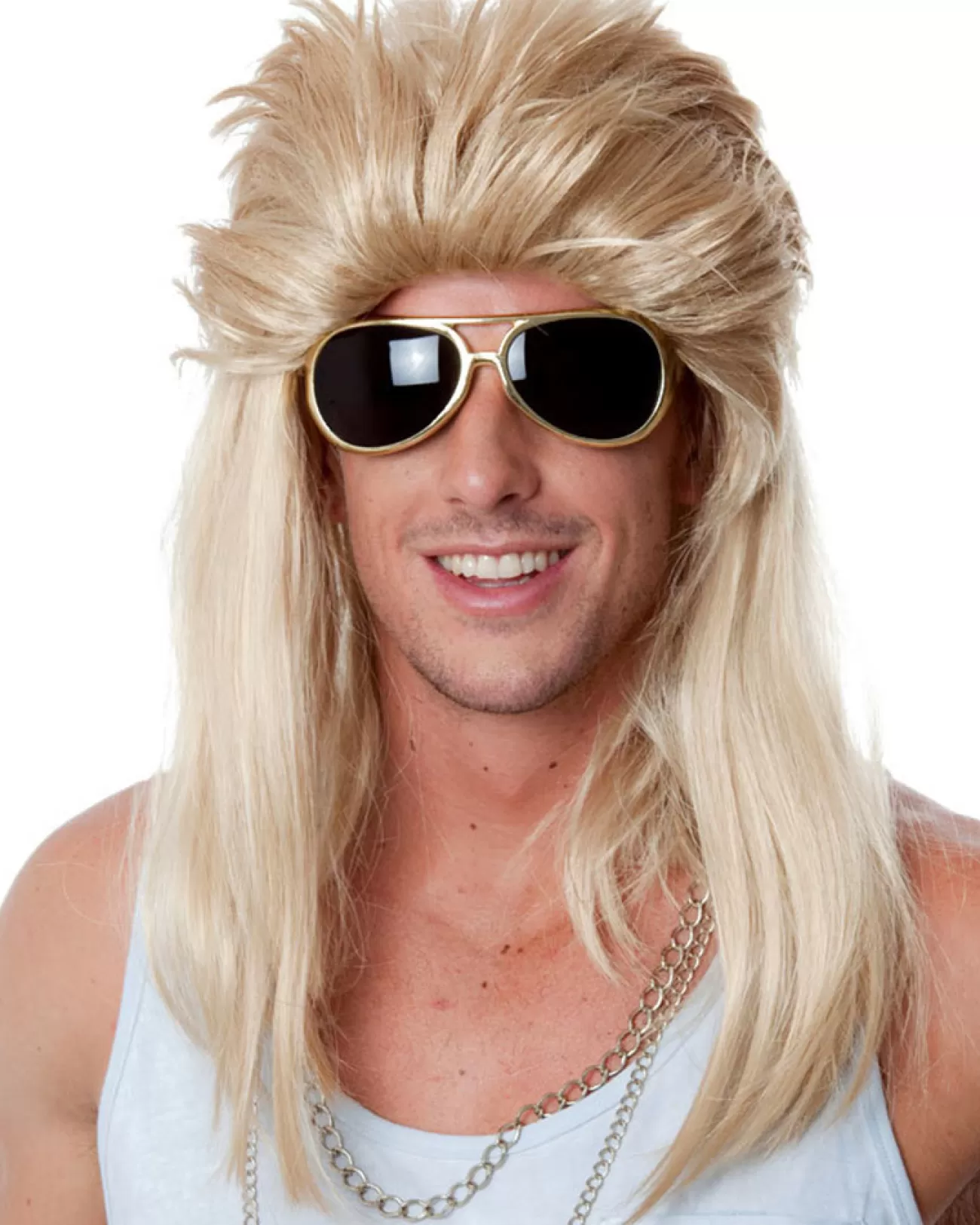 Allaura Wigs and Hair 80S Mudflap Mullet Blonde Wig> Halloween Wigs