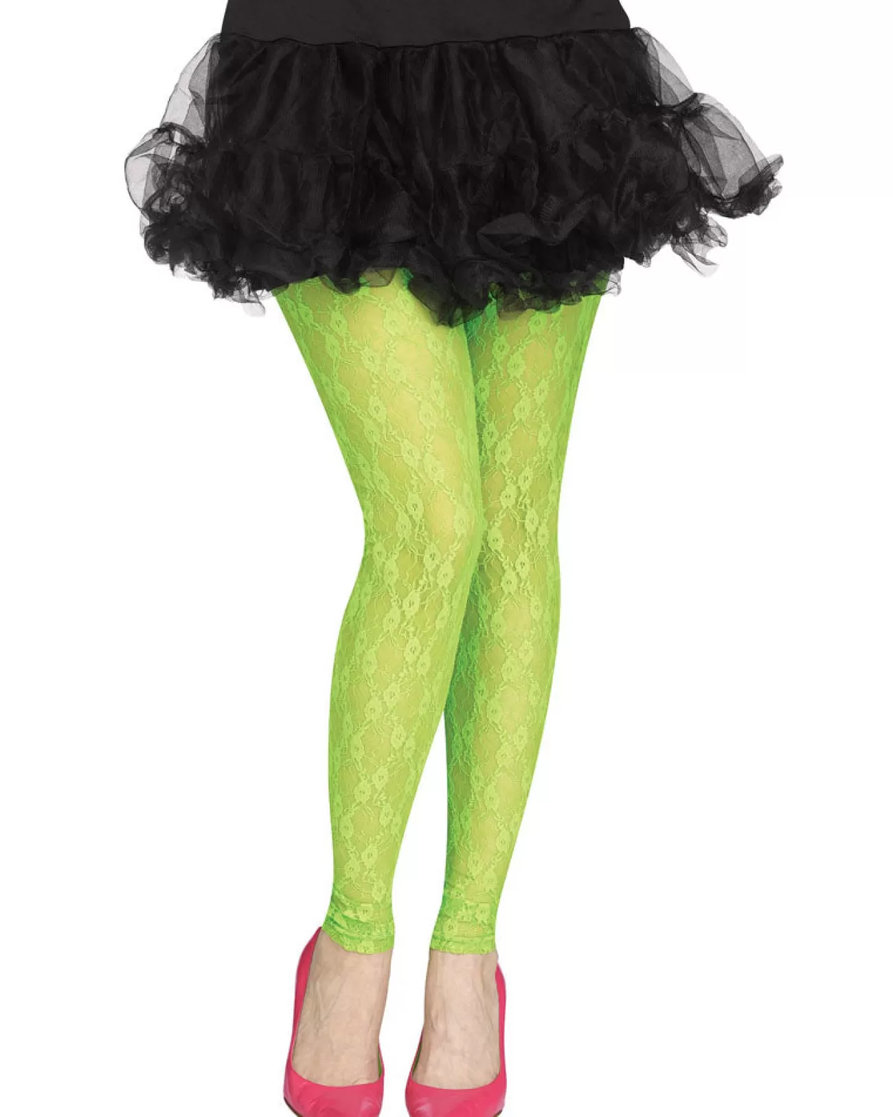 Fun World 80S Neon Green Lace Footless Tights> Halloween Hosiery