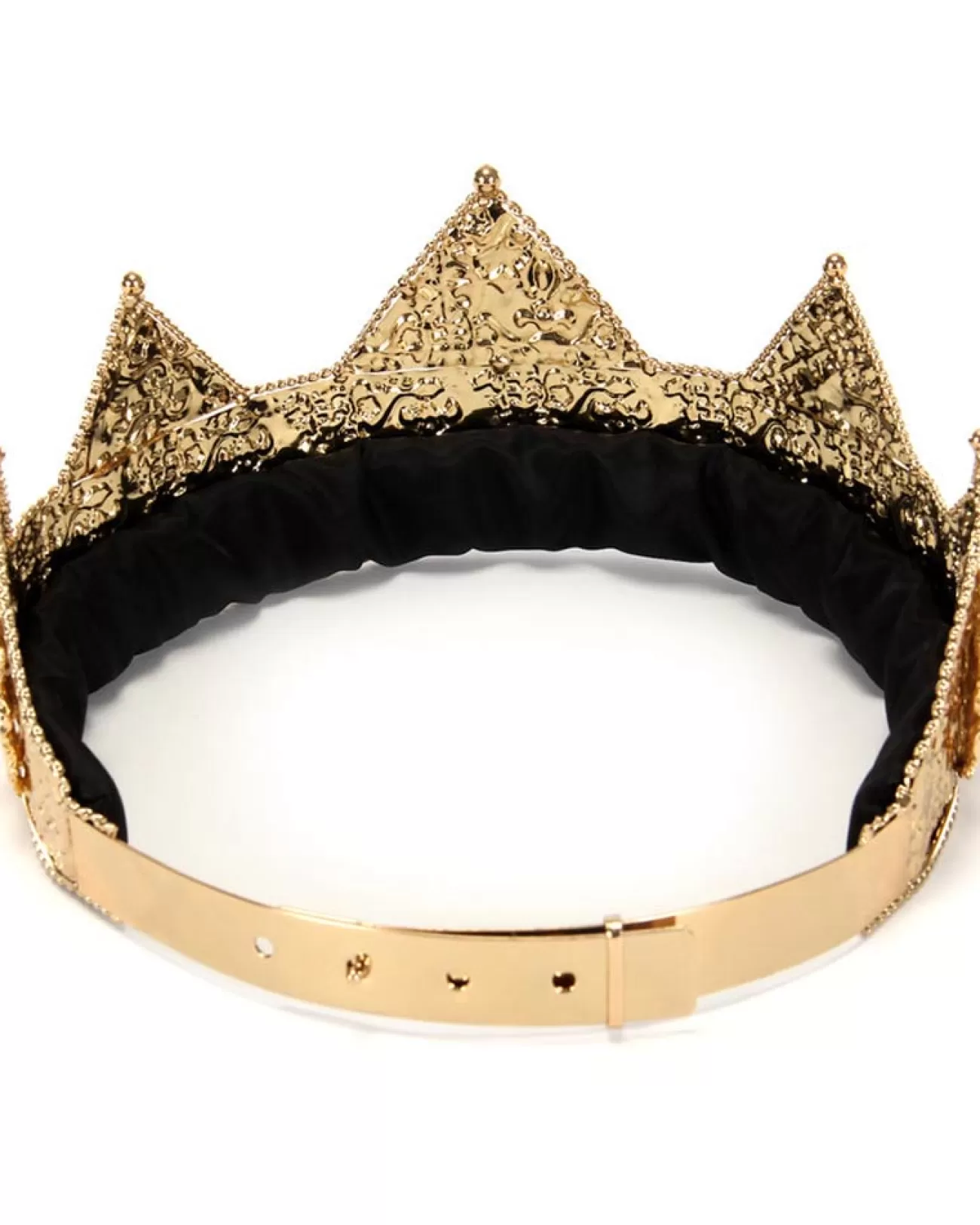 Elope Adjustable Gold Pointed Deluxe Crown> Halloween Hats