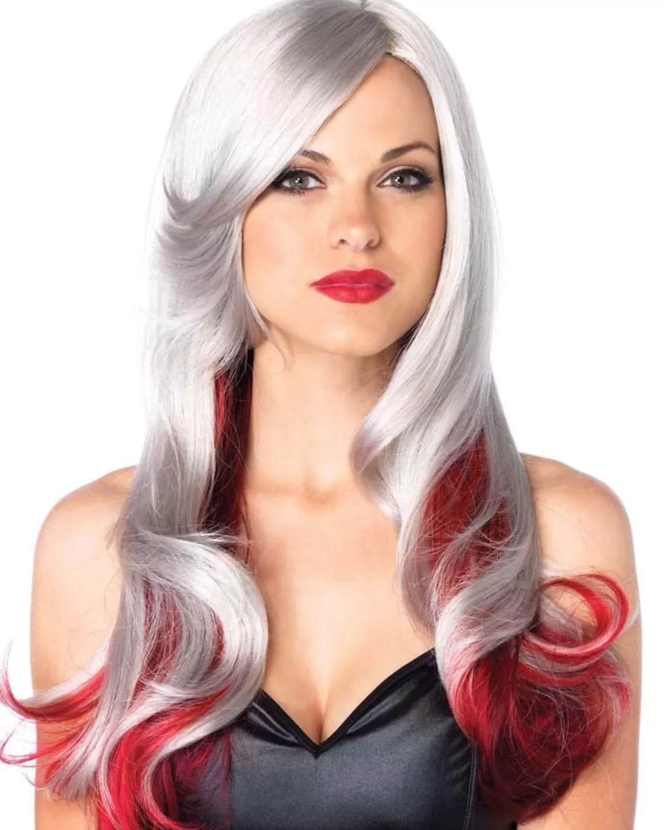 Leg Avenue Allure Long Wavy Grey And Red Wig> Halloween Accessories