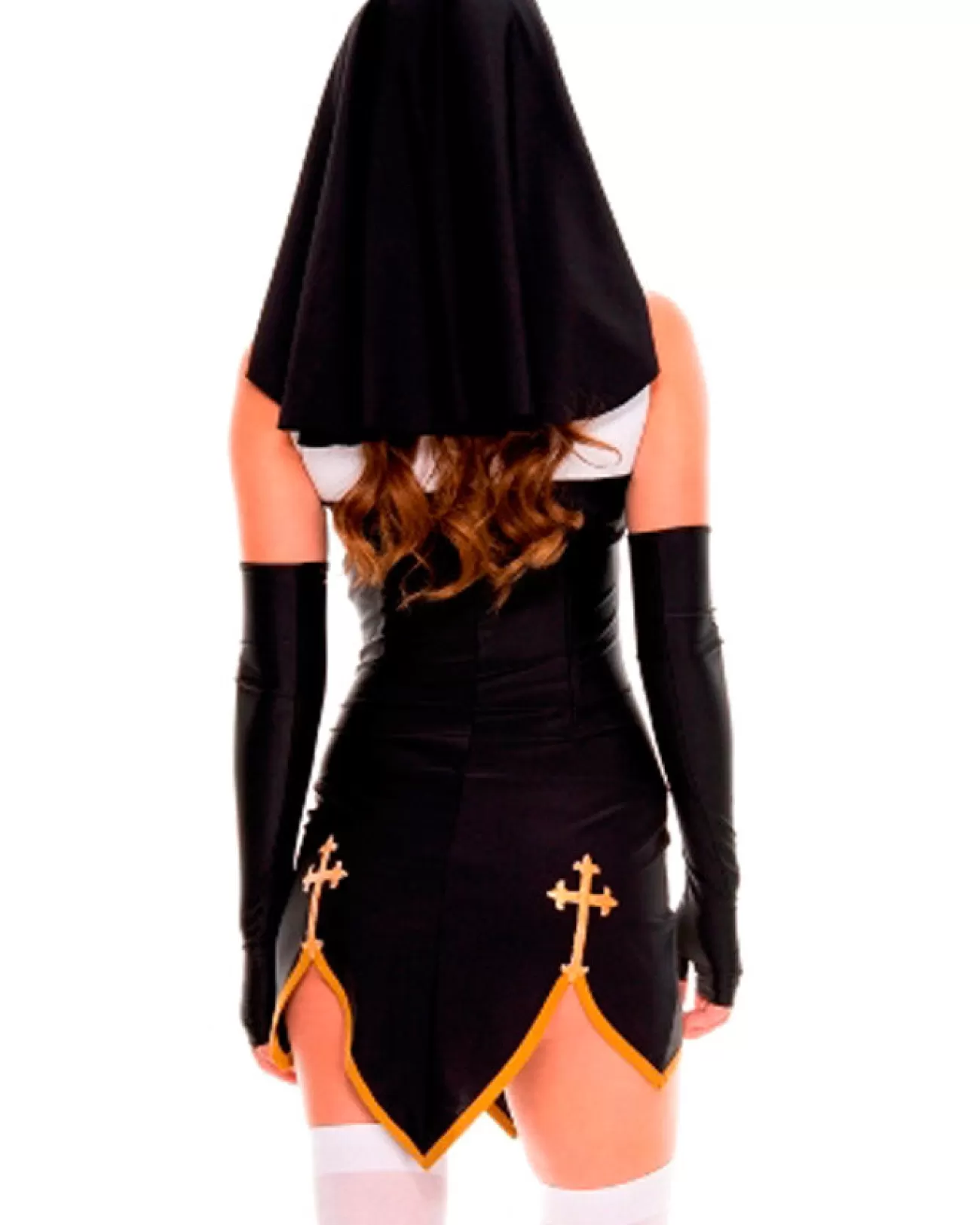 Music Legs Bad Habit Nun Womens Costume>Women Women's Costumes