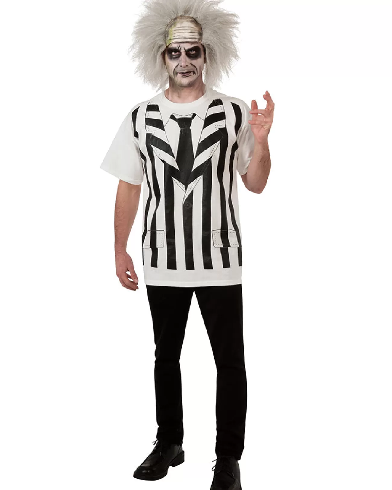 Rubies Beetlejuice Shirt And Wig Accessory Set>Men Men's Costumes