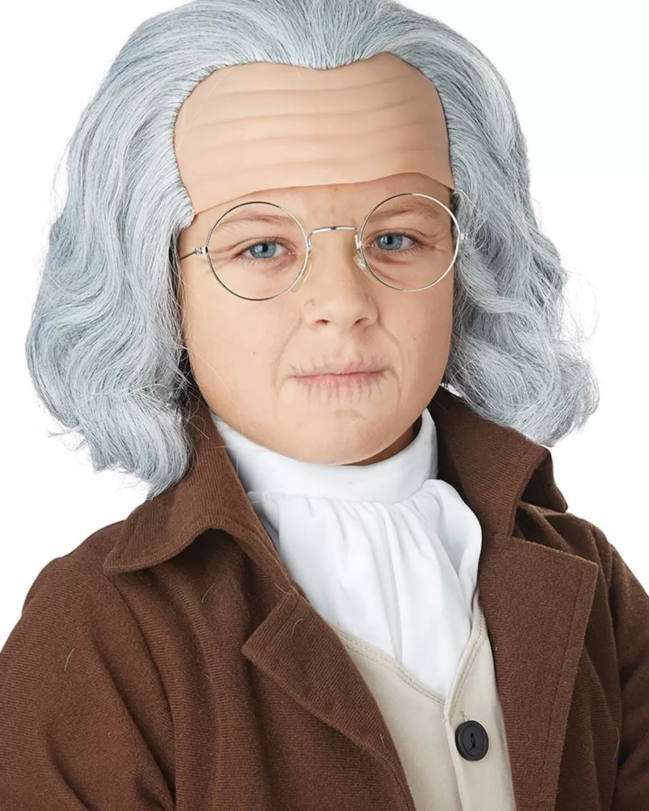 California Costumes Benjamin Franklin Kids Wig And Bald Cap> Halloween Wigs