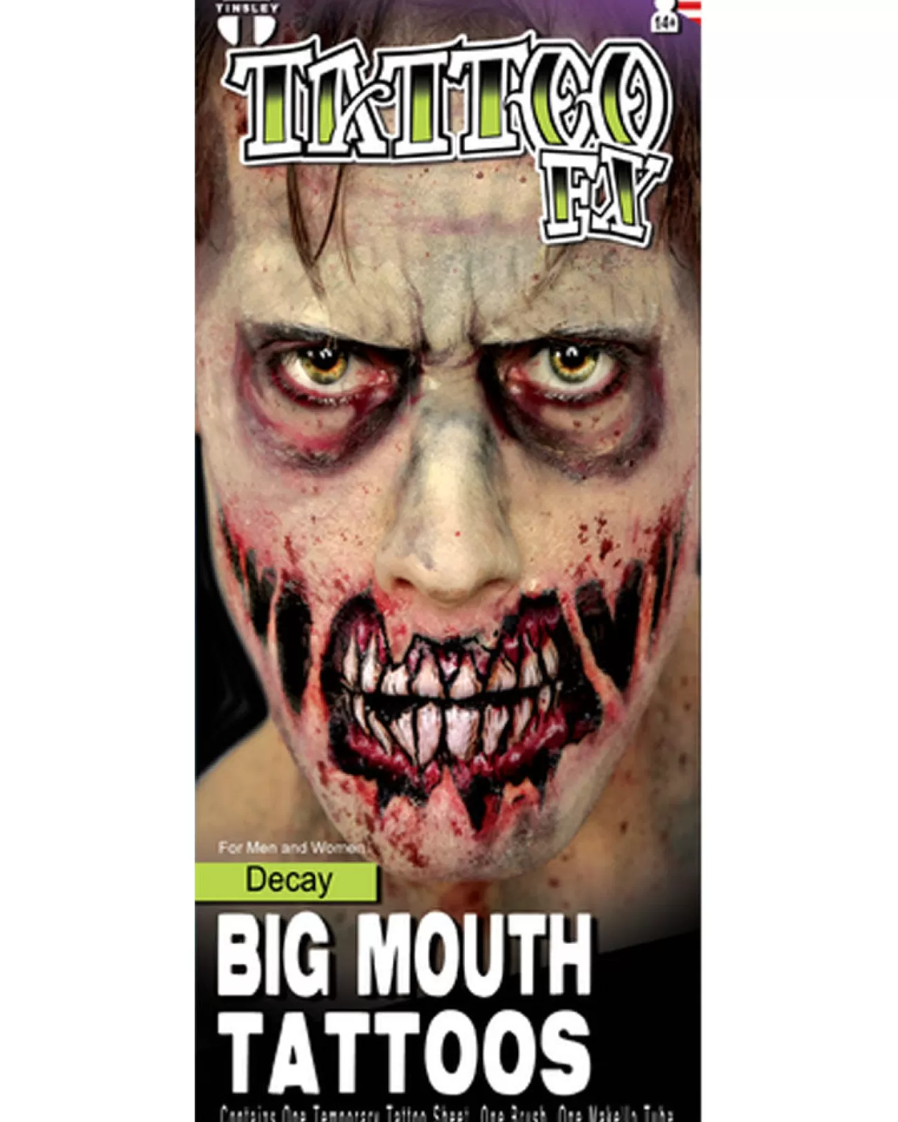 Tinsley Transfers Big Mouth Decay Tattoo Kit> Halloween Accessories