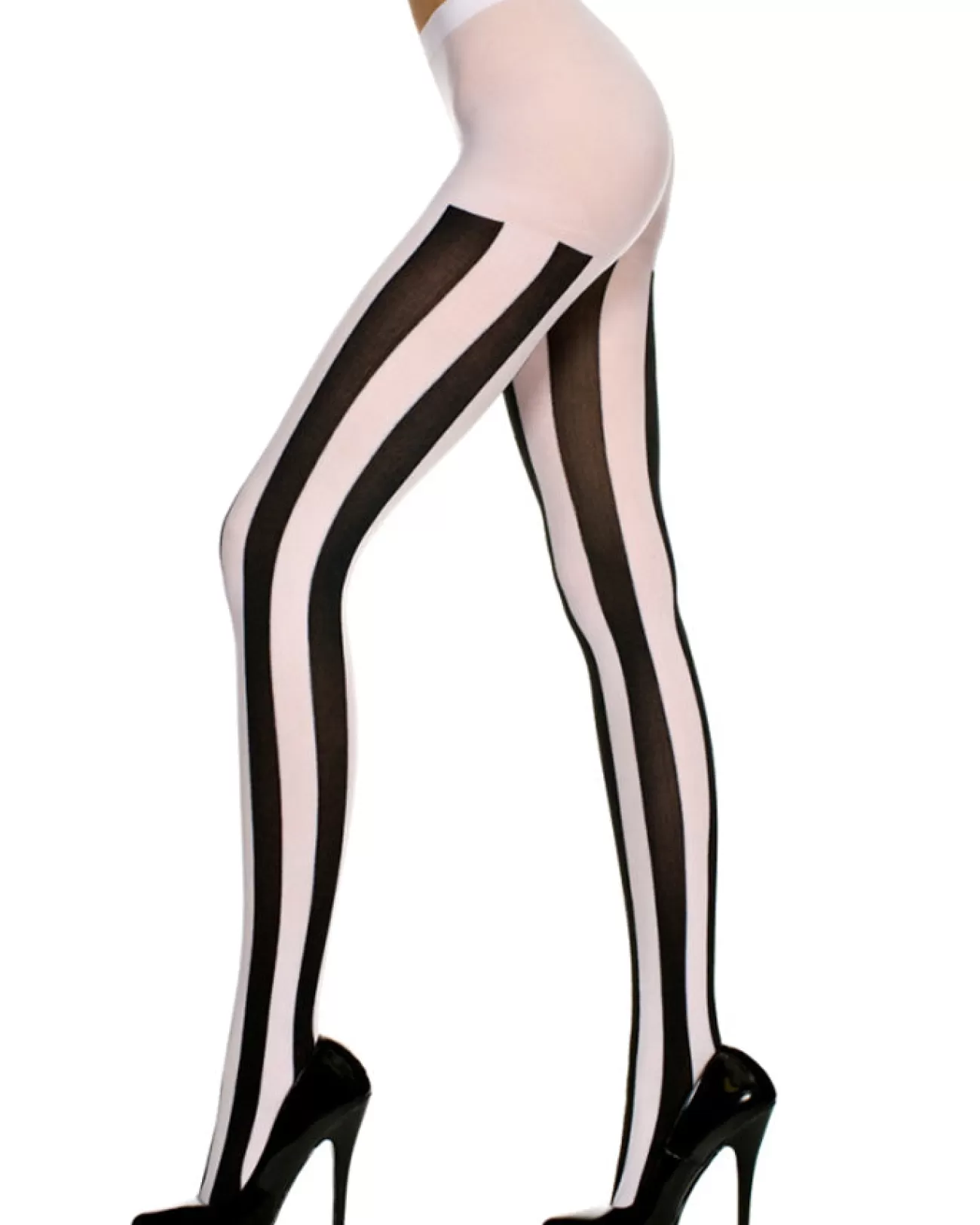 Music Legs Black And White Vertical Striped Tights> Horror Movies