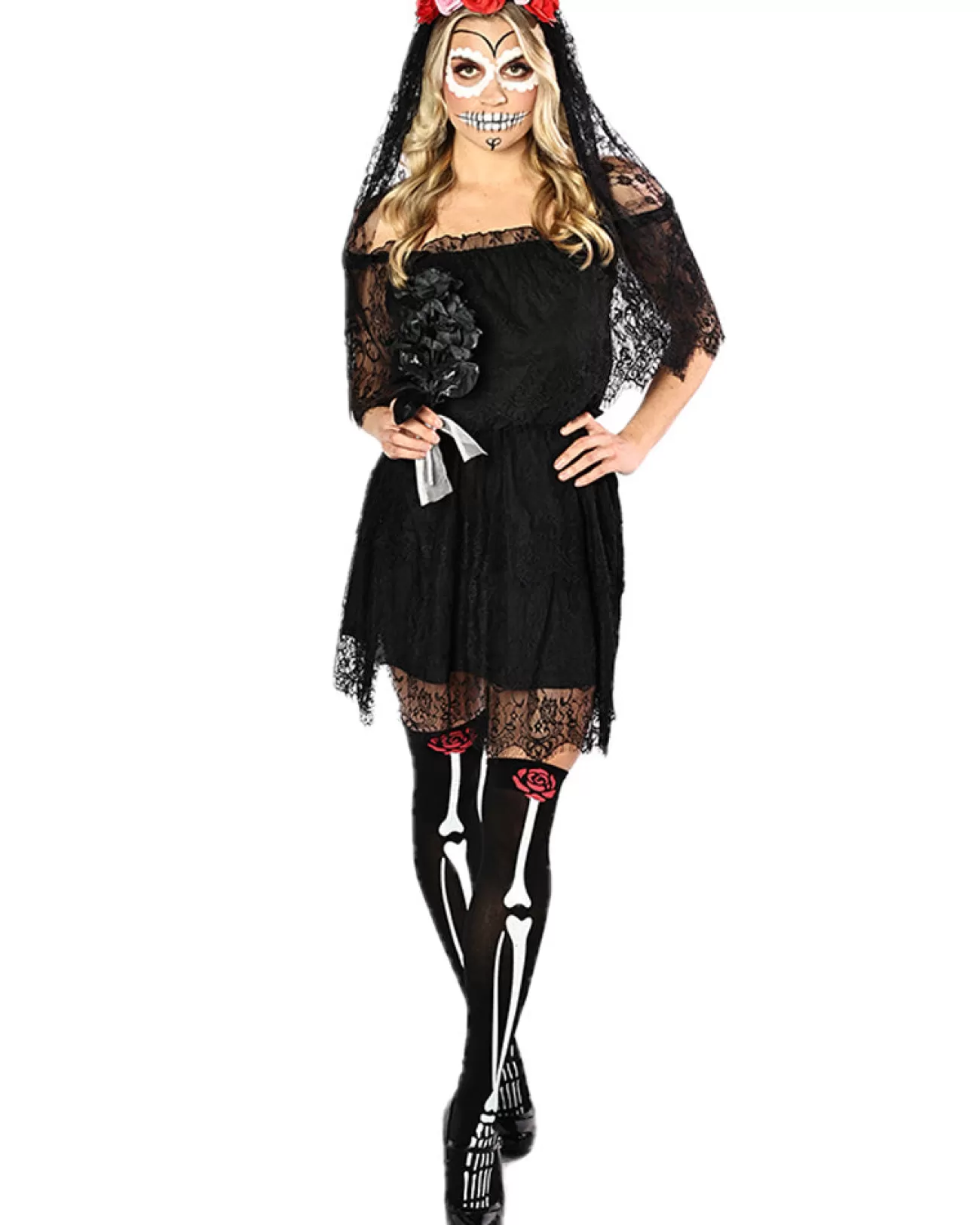 * Black Lace Halloween Womens Dress>Women Women's Costumes