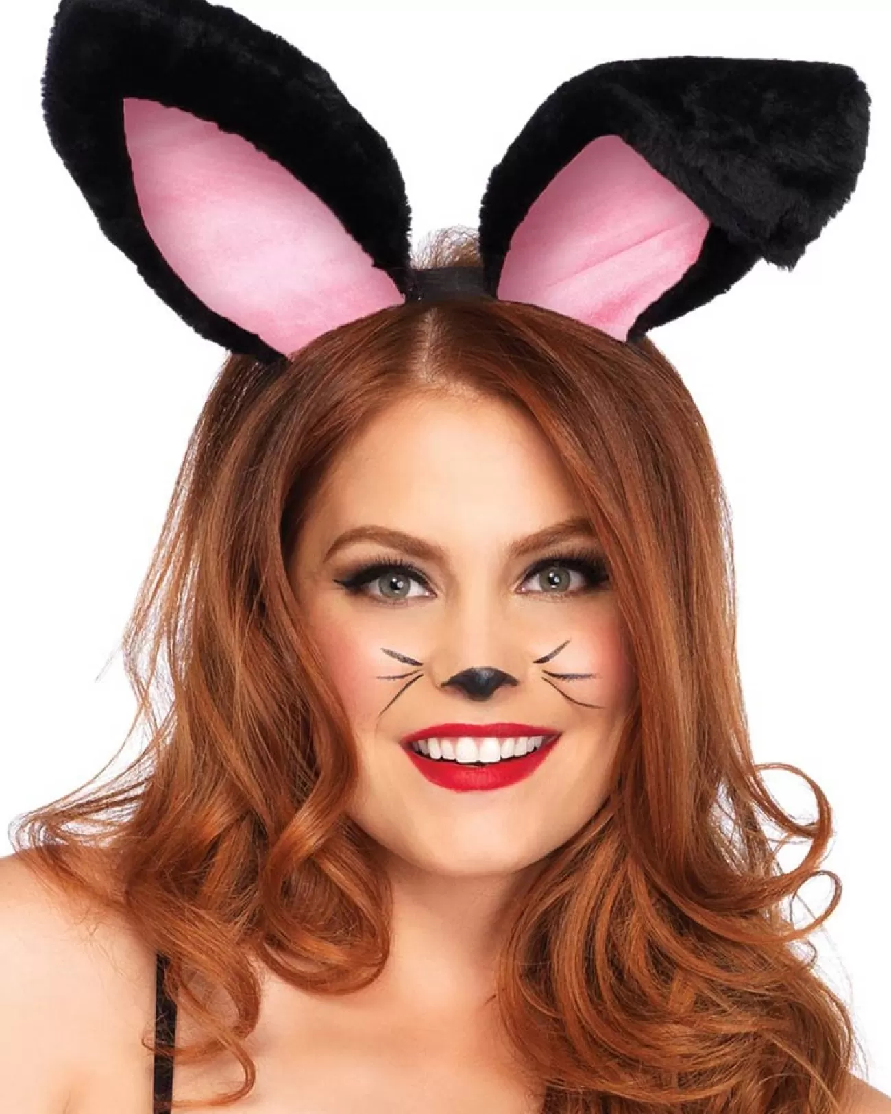 Leg Avenue Black Plush Bunny Ears> Halloween Hats