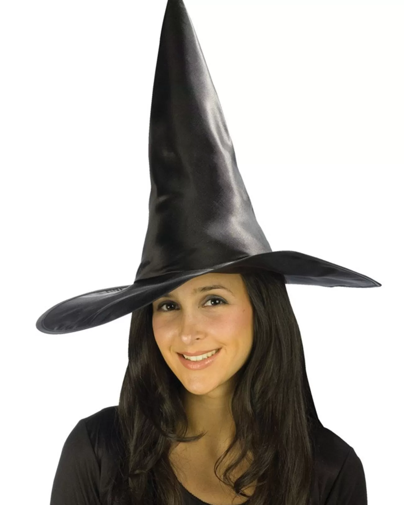 Fun World Black Satin Deluxe Witch Hat> Halloween Accessories