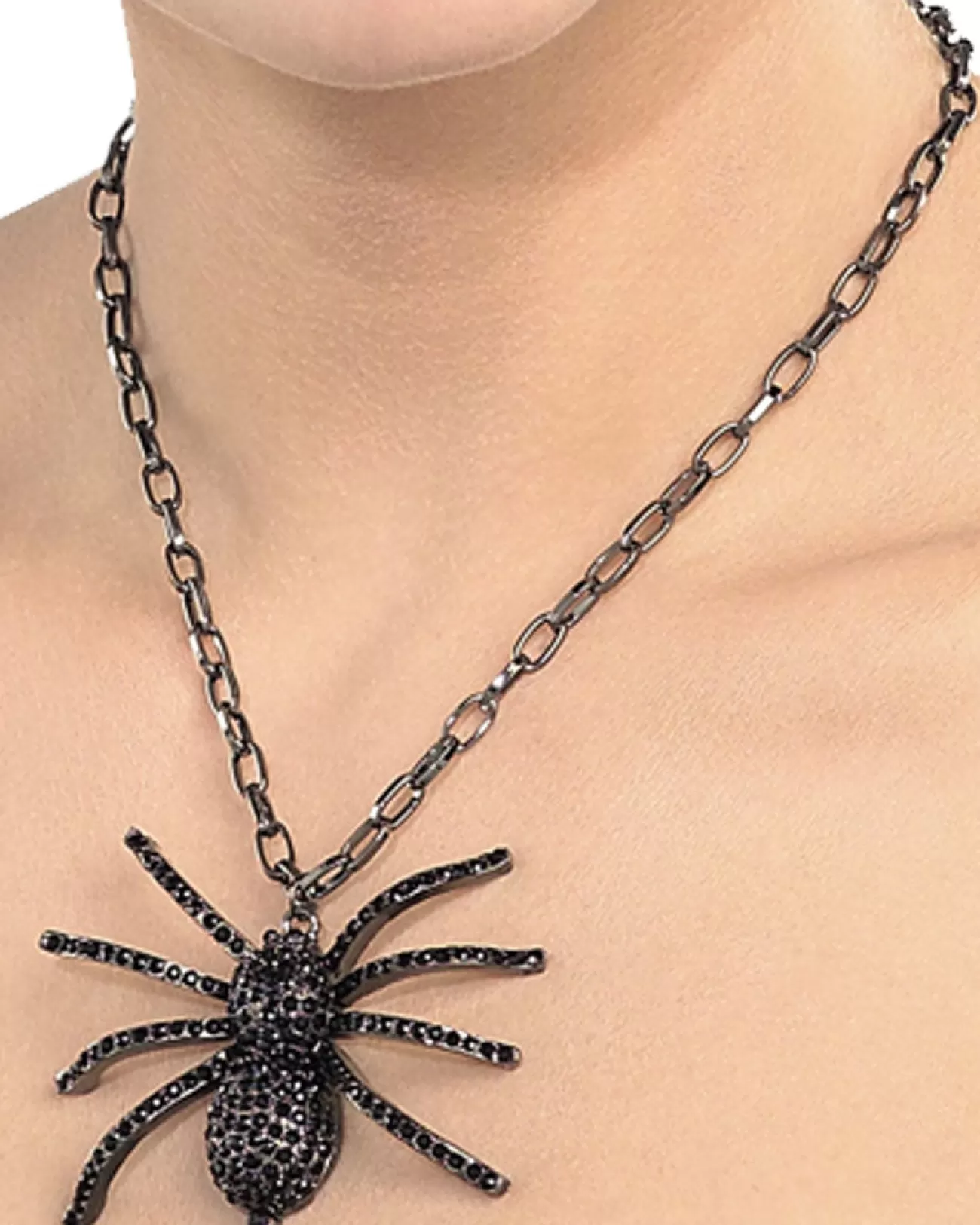 Rubies Black Spider Necklace> Halloween Accessories