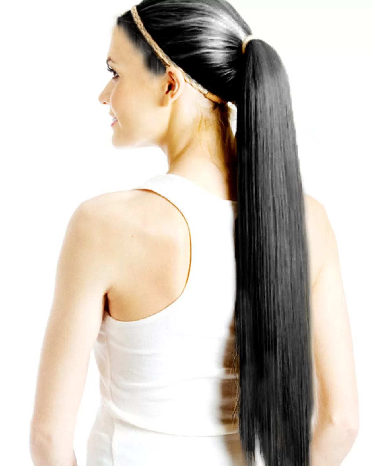 Allaura Wigs and Hair Black Wrap Around 60Cm Deluxe Ponytail> Broken Dolls