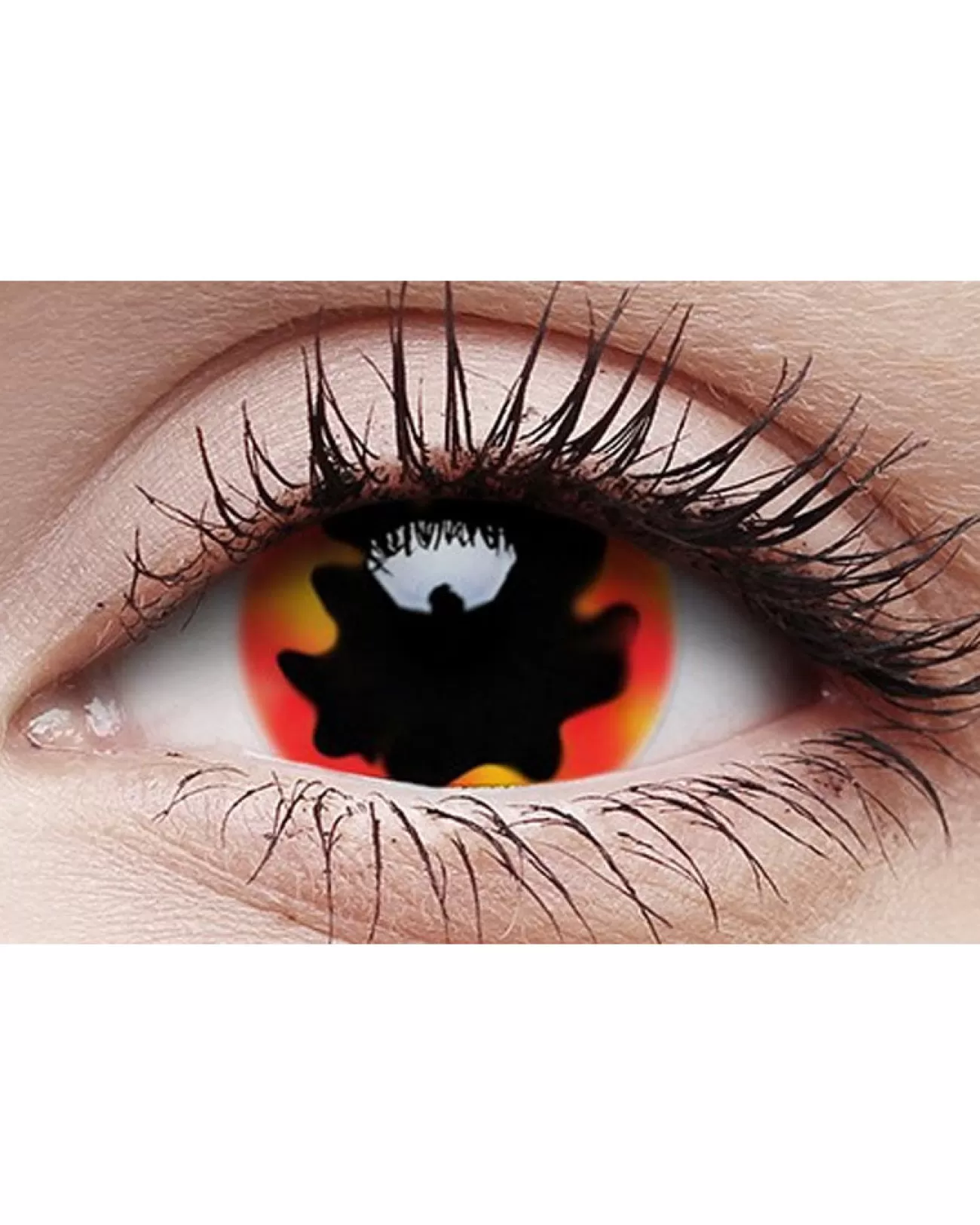 ABK Imports Blackhole Sun 17Mm Black And Red Contact Lenses> Halloween Accessories