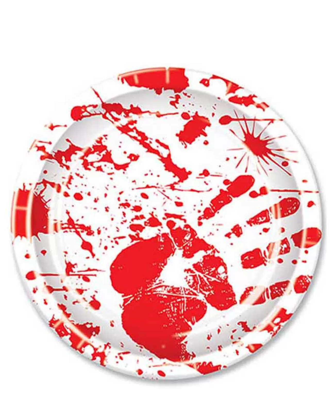 Beistle Bloody Hand Prints 22Cm Plates Pack Of 8> Zombie Apocolypse