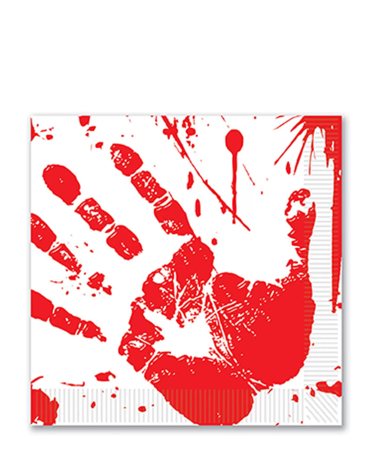 Beistle Bloody Hand Prints Lunch Napkins Pack Of 16> Zombie Apocolypse