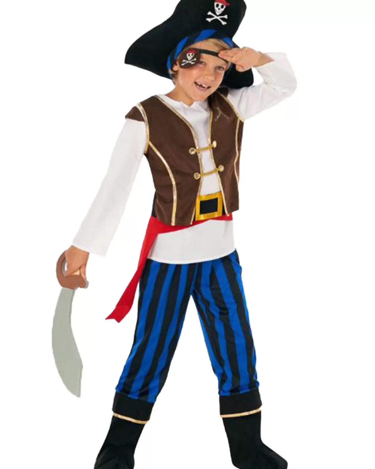 Morph Costumes Blue Stripe Pirate Boys Costume>Kids Kids Costumes