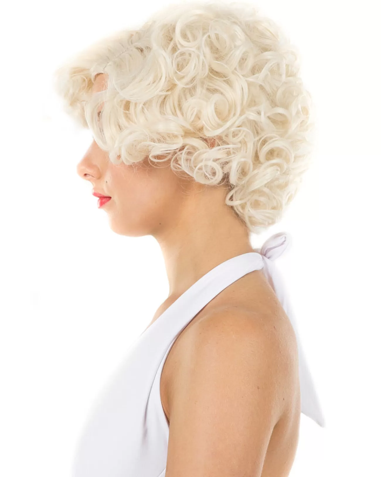 * Bombshell Deluxe Blonde Short Curly Wig> Halloween Wigs