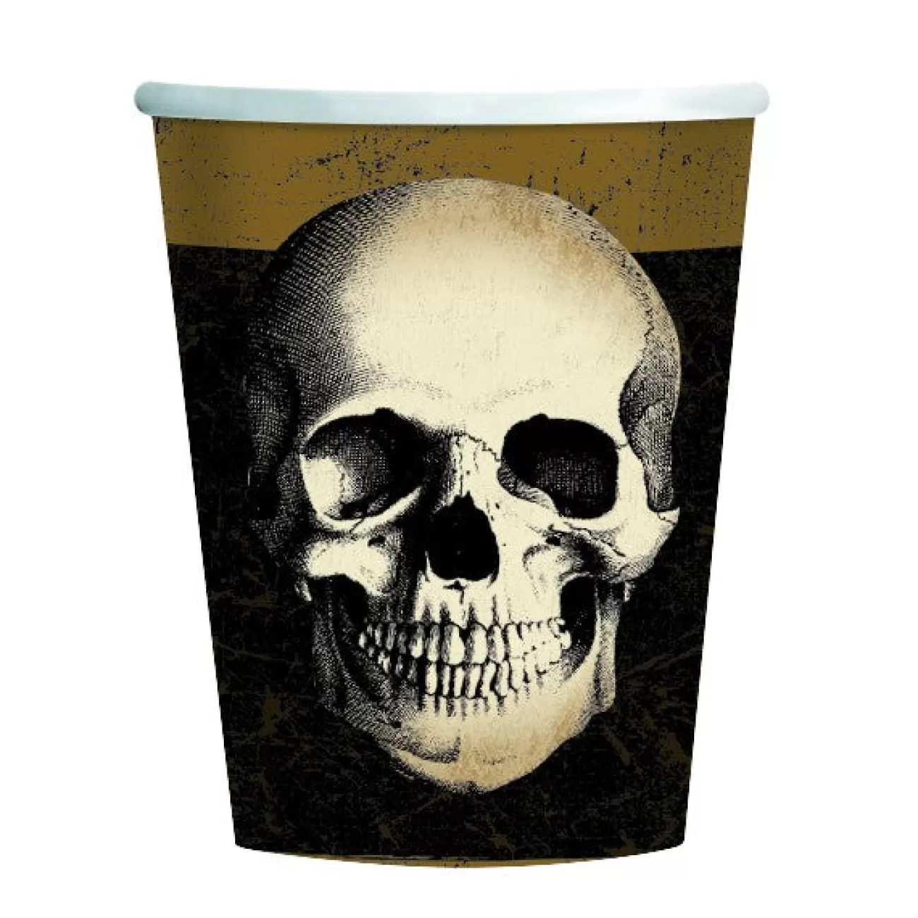 Amscan Boneyard Paper Cups 266Ml Pack Of 8> Scary Skeletons