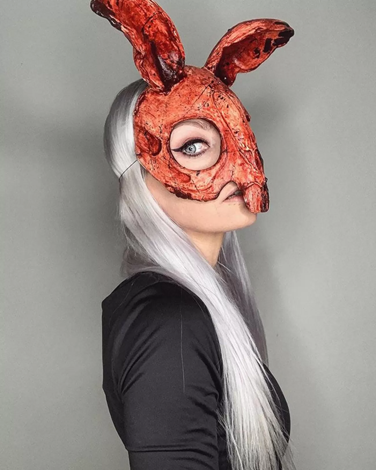 Sarah Mudle Bunny Blood Half Mask> Halloween Masks