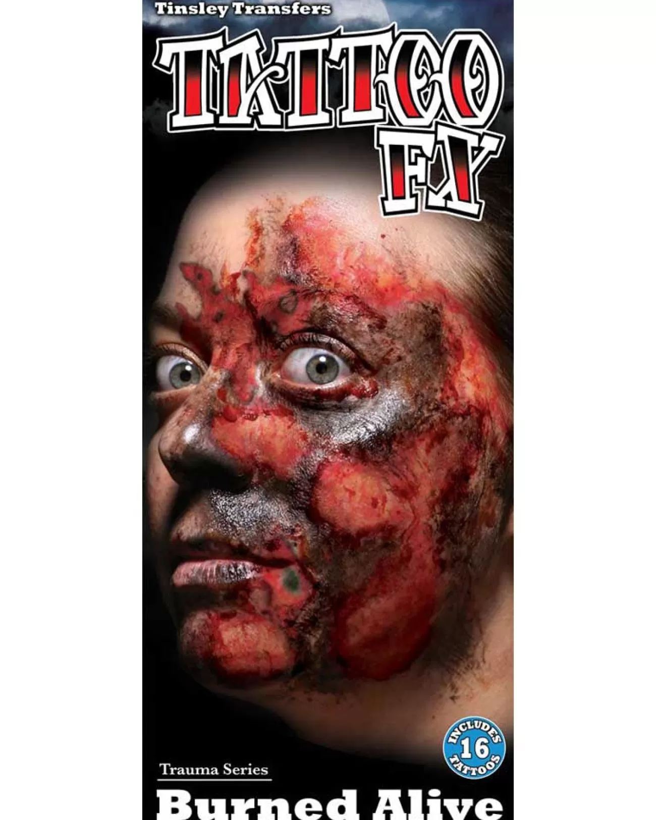 Tinsley Transfers Burned Alive Fx Temporary Tattoo> Halloween Accessories