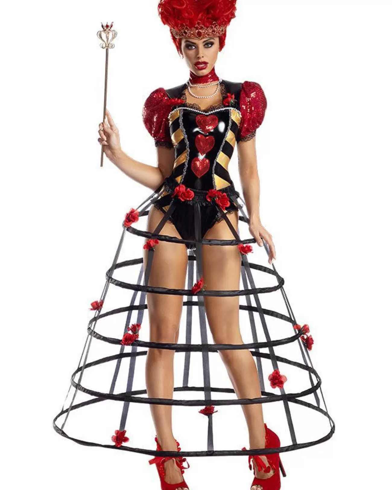 Party King Caged Heart Queen Womens Costume>Women Women's Costumes