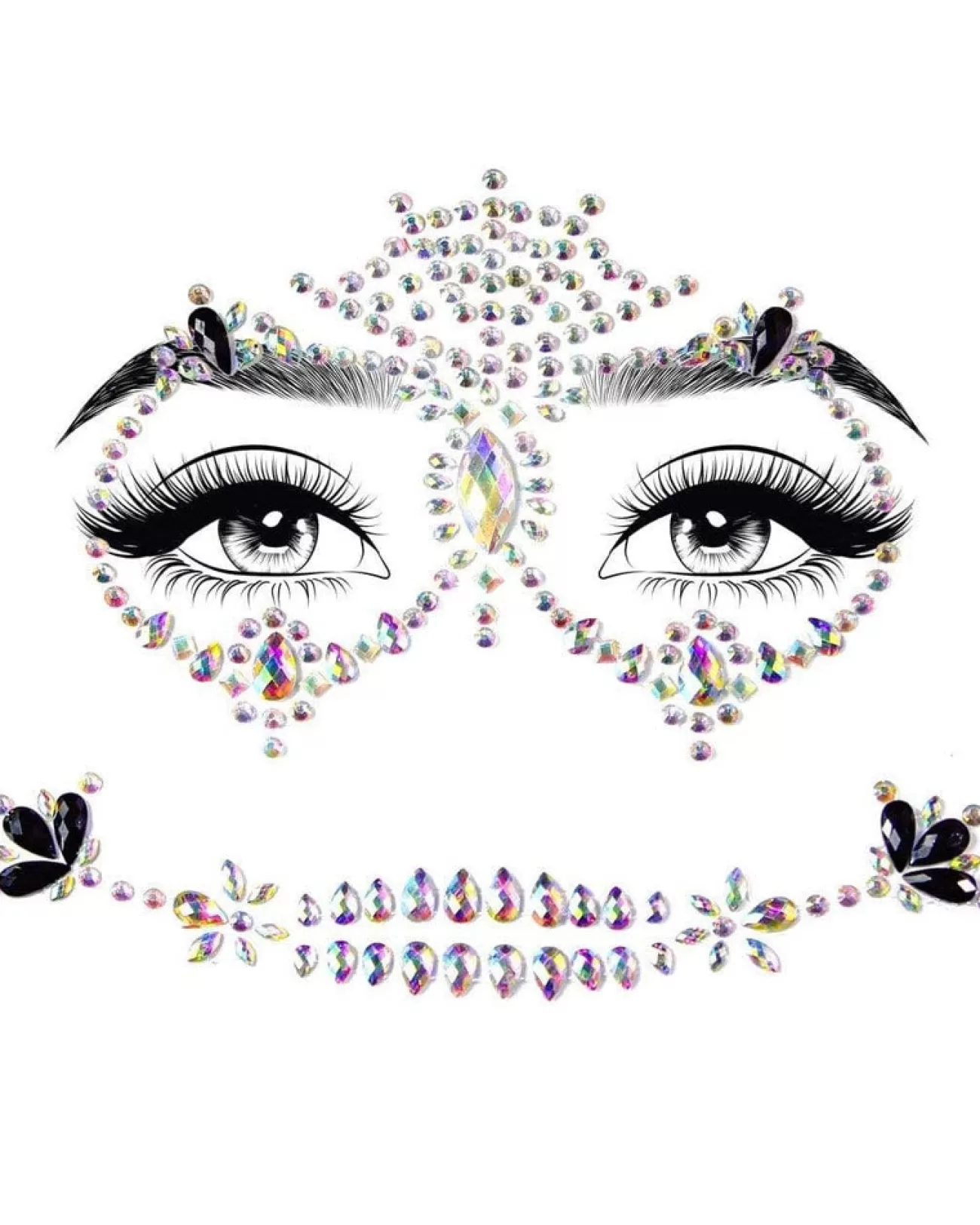 Leg Avenue Calavera Adhesive Face Jewels> Halloween Accessories