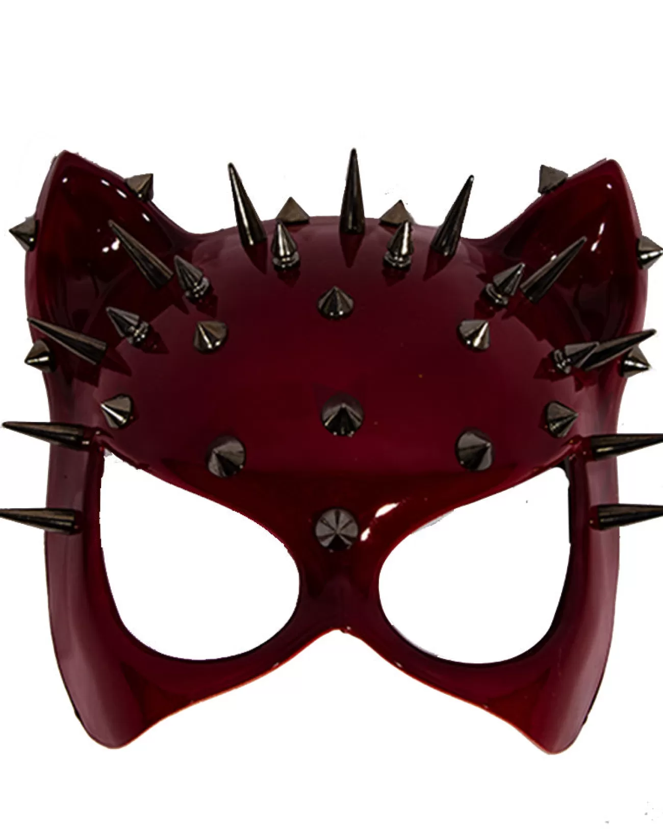 Tomfoolery Cat Gloss Mask With Red Spikes> Halloween Masks