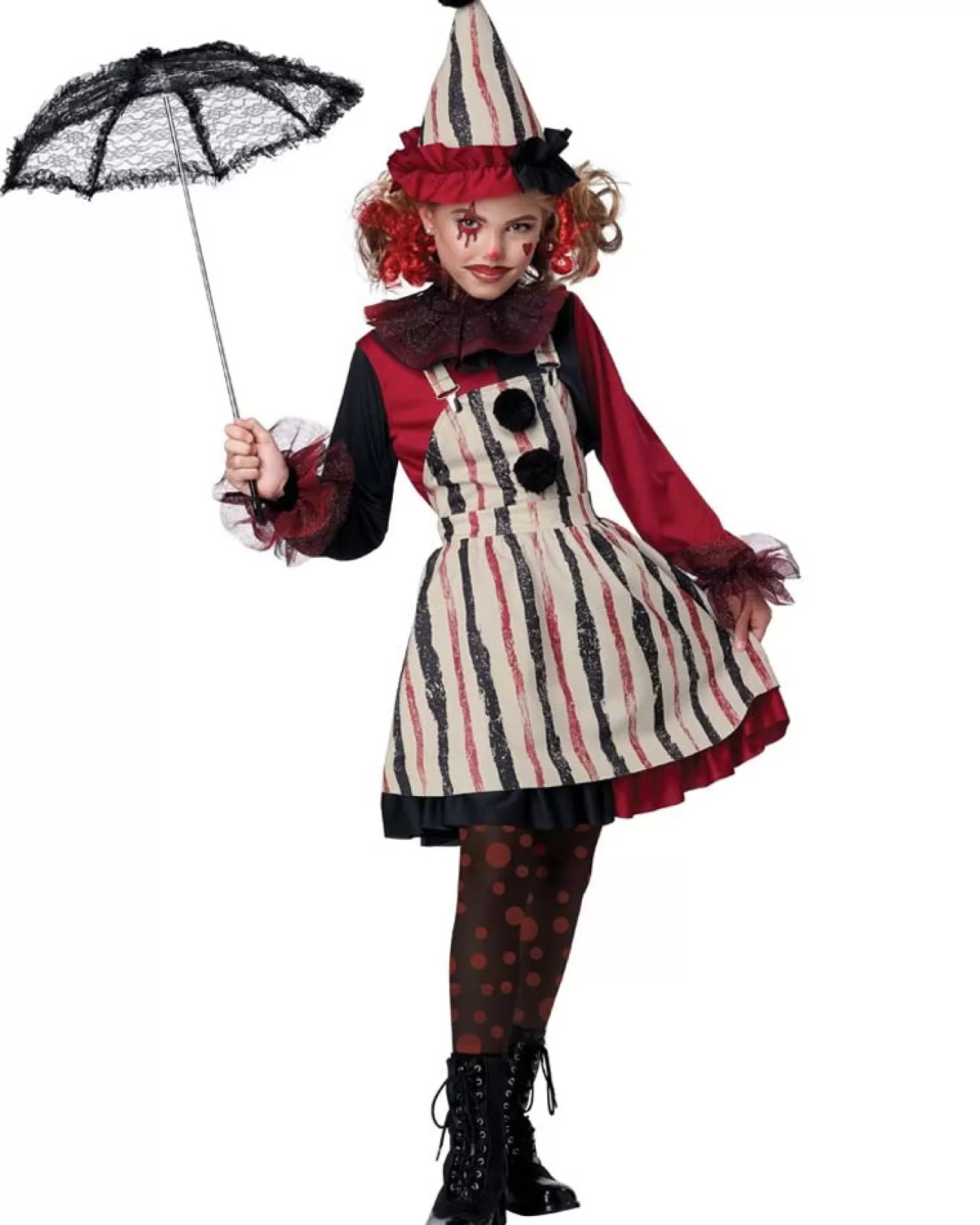 California Costumes Clever Clown Girls Costume>Kids Kids Costumes