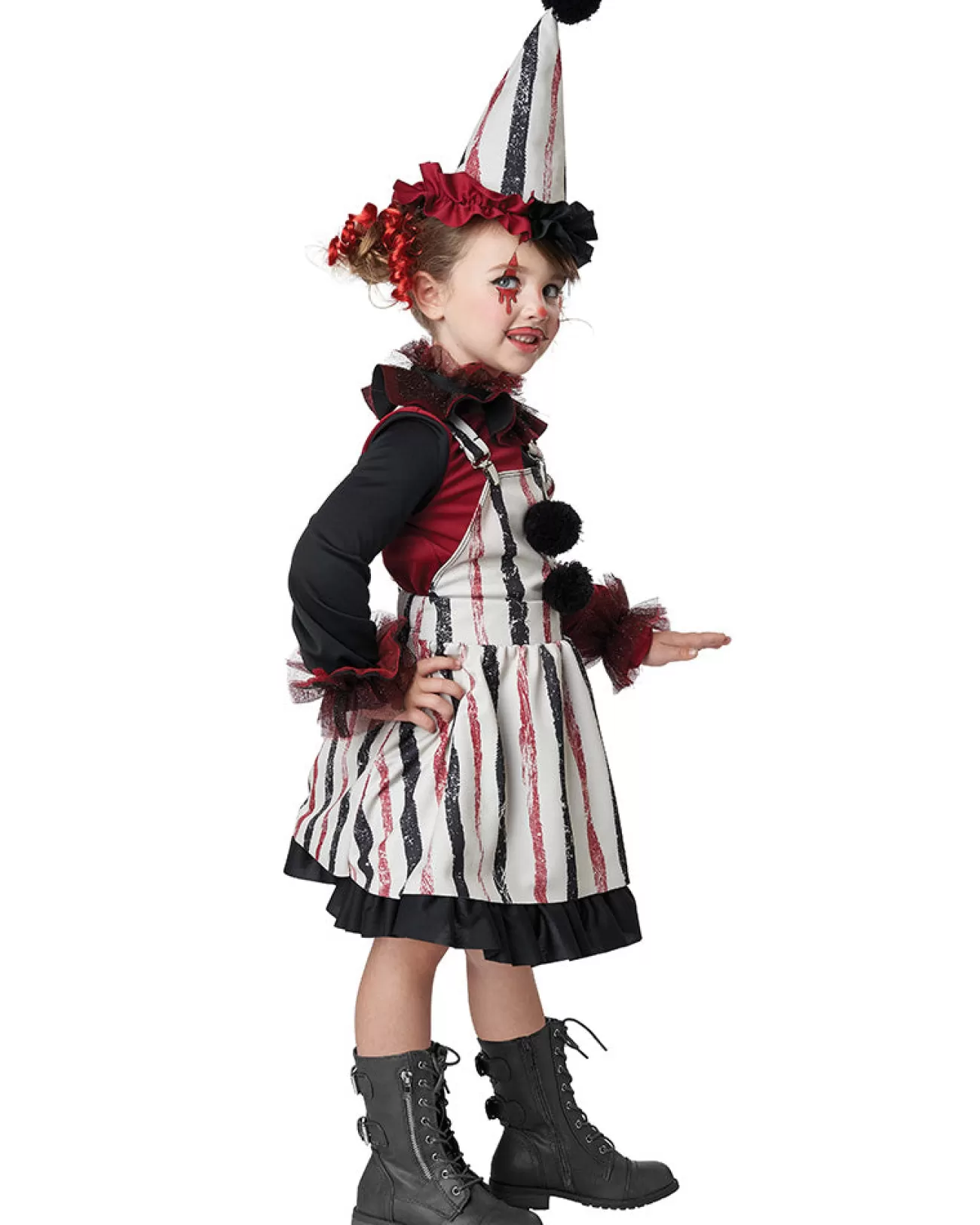 California Costumes Clever Lil Clown Toddler Girls Costume>Kids Kids Costumes