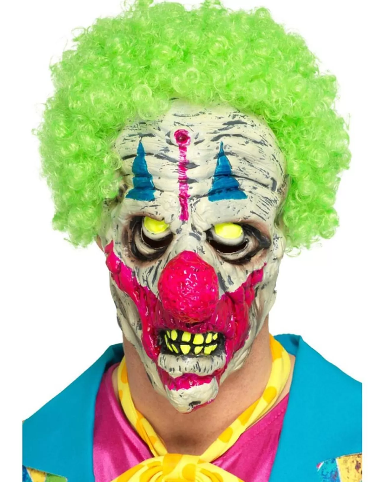 Smiffys Clown Uv Black Light Mask> Halloween Masks