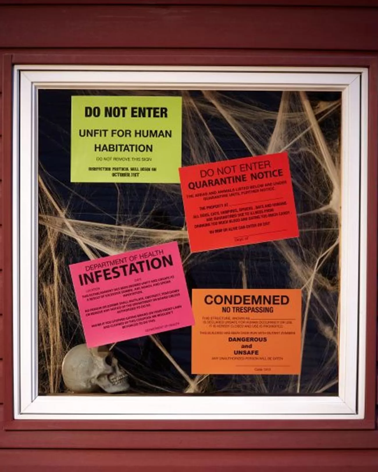 Fun World Condemned Signs Pack Of 4> Zombie Apocolypse