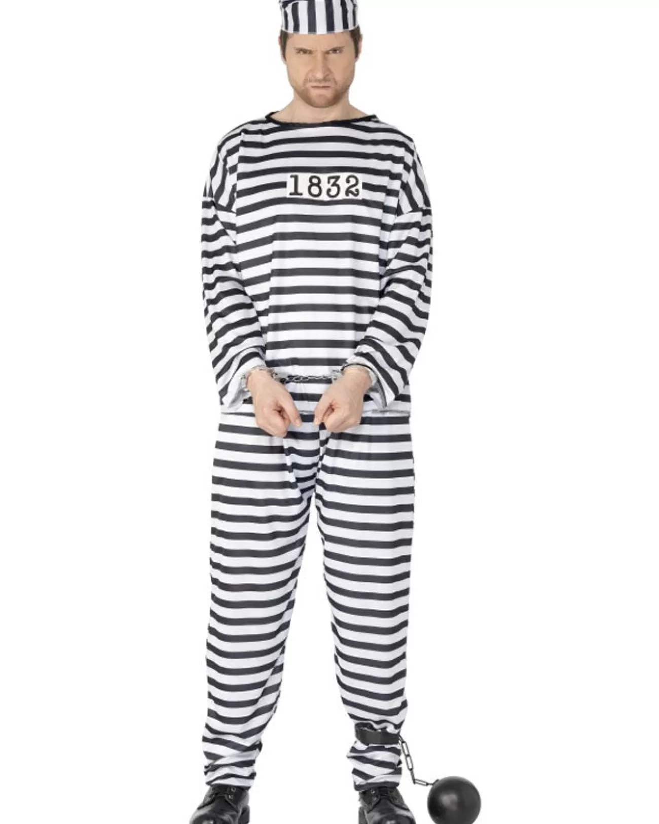 Smiffys Convict Prisoner Mens Costume>Men Men's Costumes