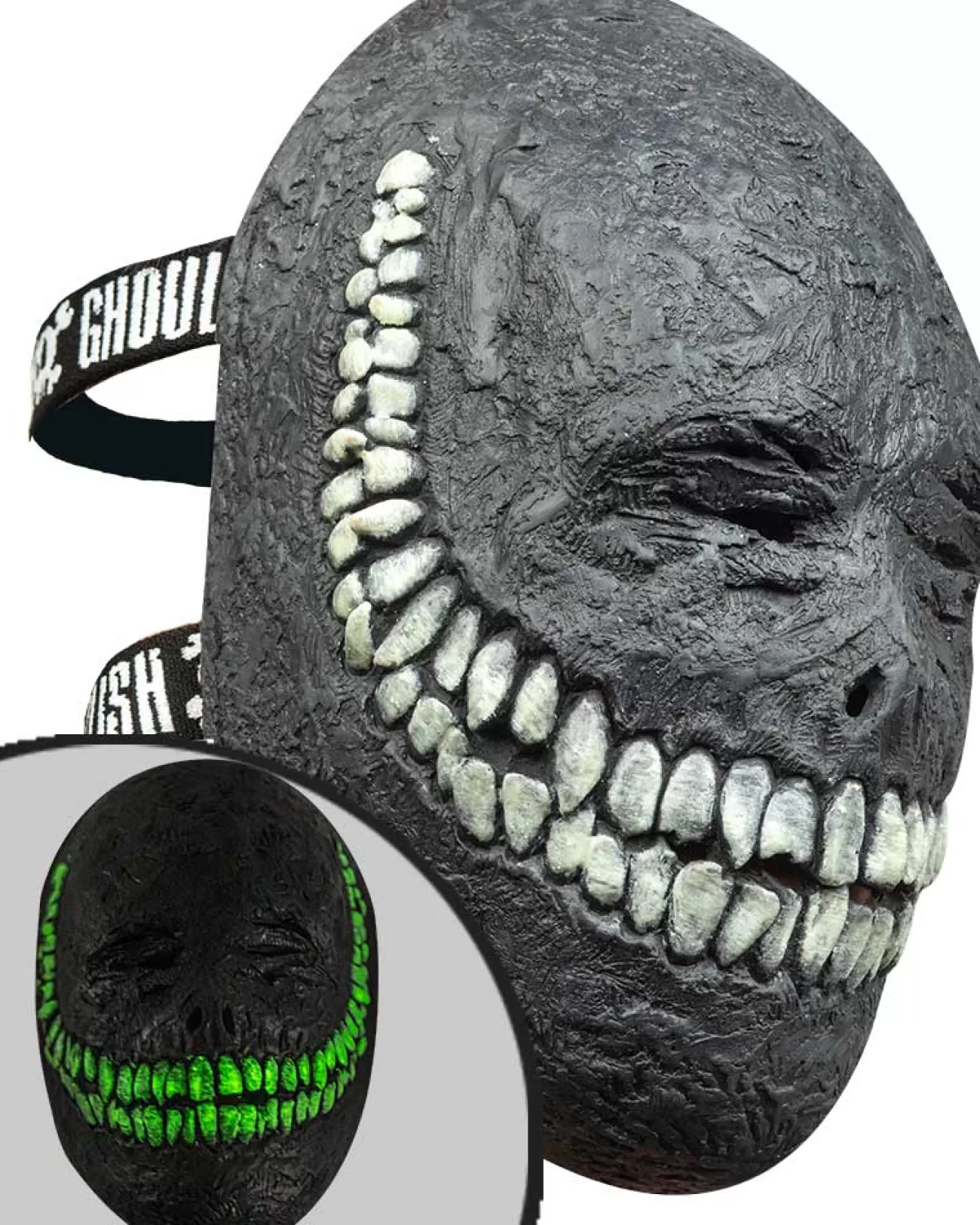 Ghoulish Productions Creepy Grinning Half Mask> Halloween Masks