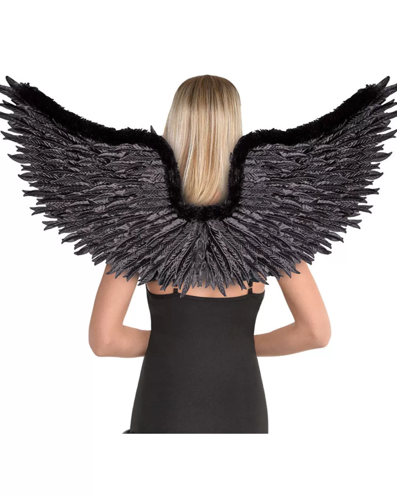 Amscan AU Dark Black Marabou Faufur Feather Angel Wings> Devils &Amp; Angels