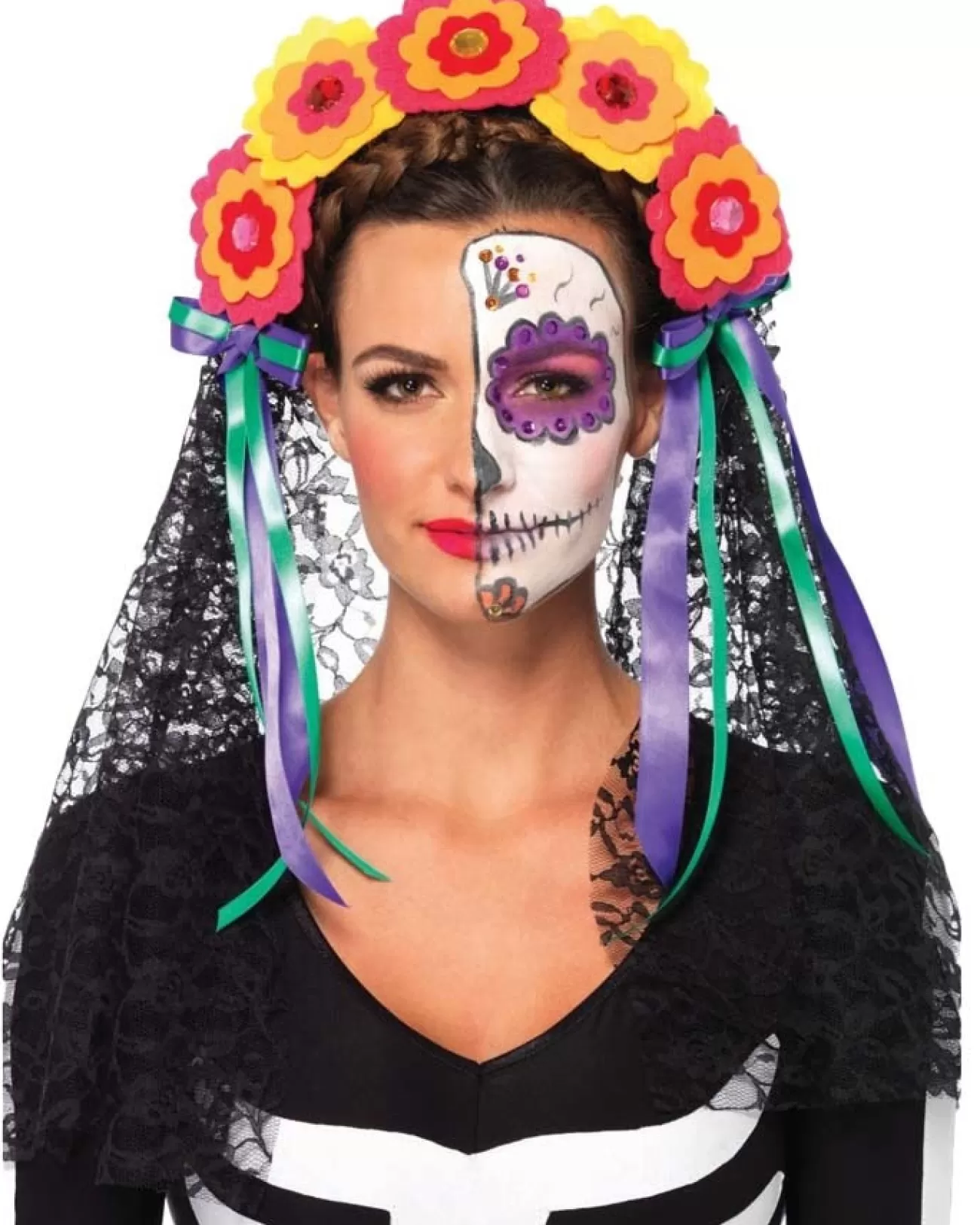 Leg Avenue Day Of The Dead Flower Headband> Halloween Accessories