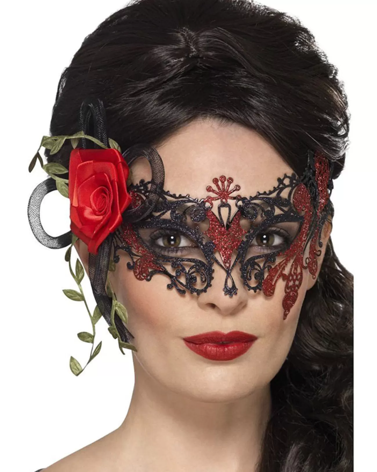 Smiffys Day Of The Dead Metal Filigree Half Mask> Halloween Masks