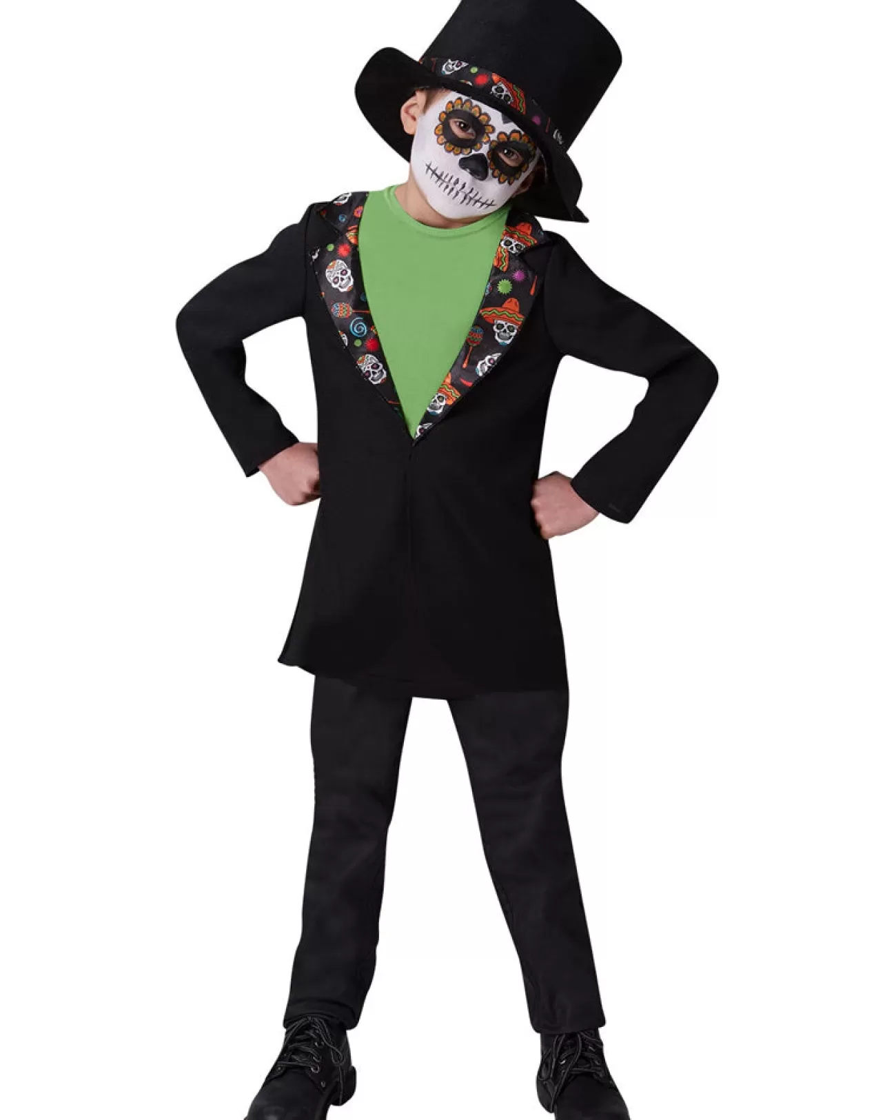 Rubies Day Of The Dead Sugar Skull Boys Costume>Kids Kids Costumes