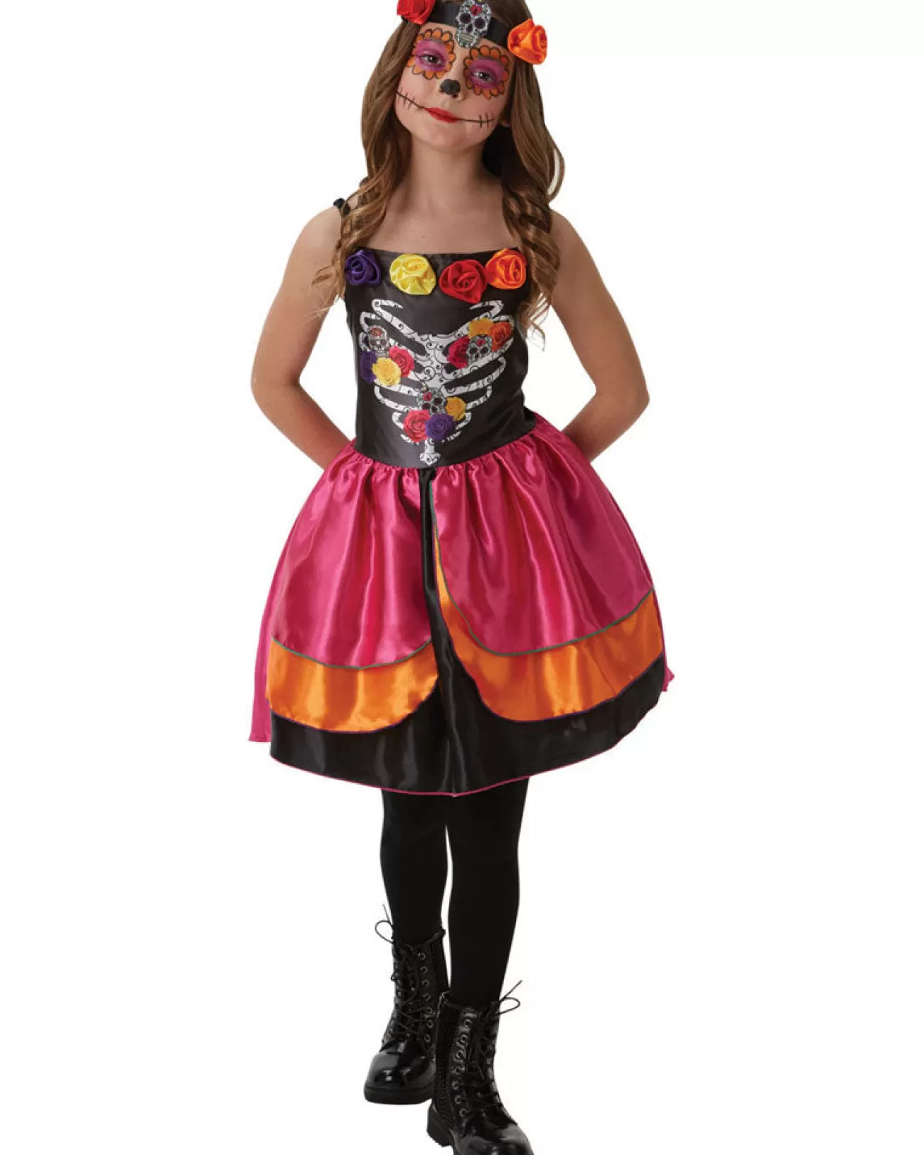 Rubies Day Of The Dead Sugar Skull Girls Costume>Kids Kids Costumes