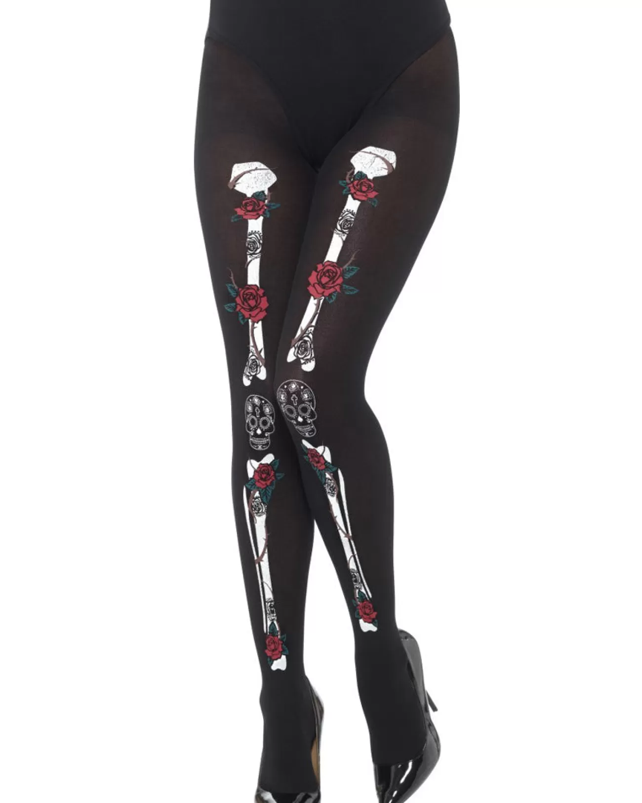 Smiffys Day Of The Dead Womens Tights> Halloween Accessories