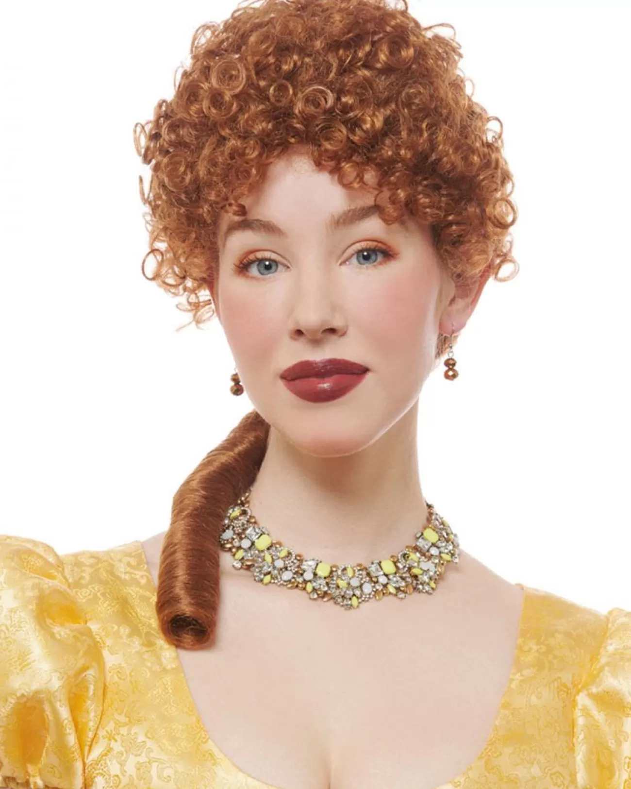 Costume Culture by Franco Debutante Short Curly Orange Wig> Halloween Wigs