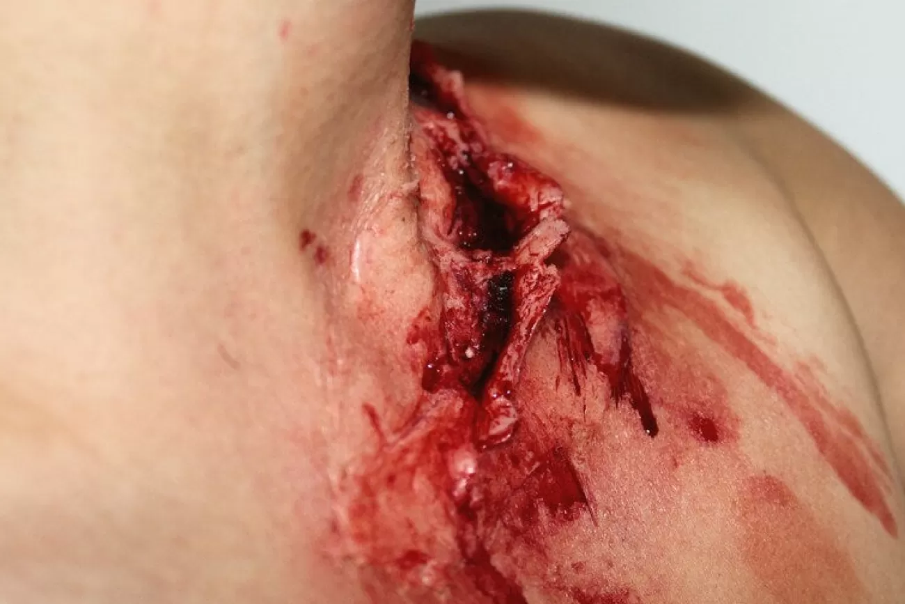 ForensicFX Studios Deep Neck Wound Prosthetic> Halloween Accessories