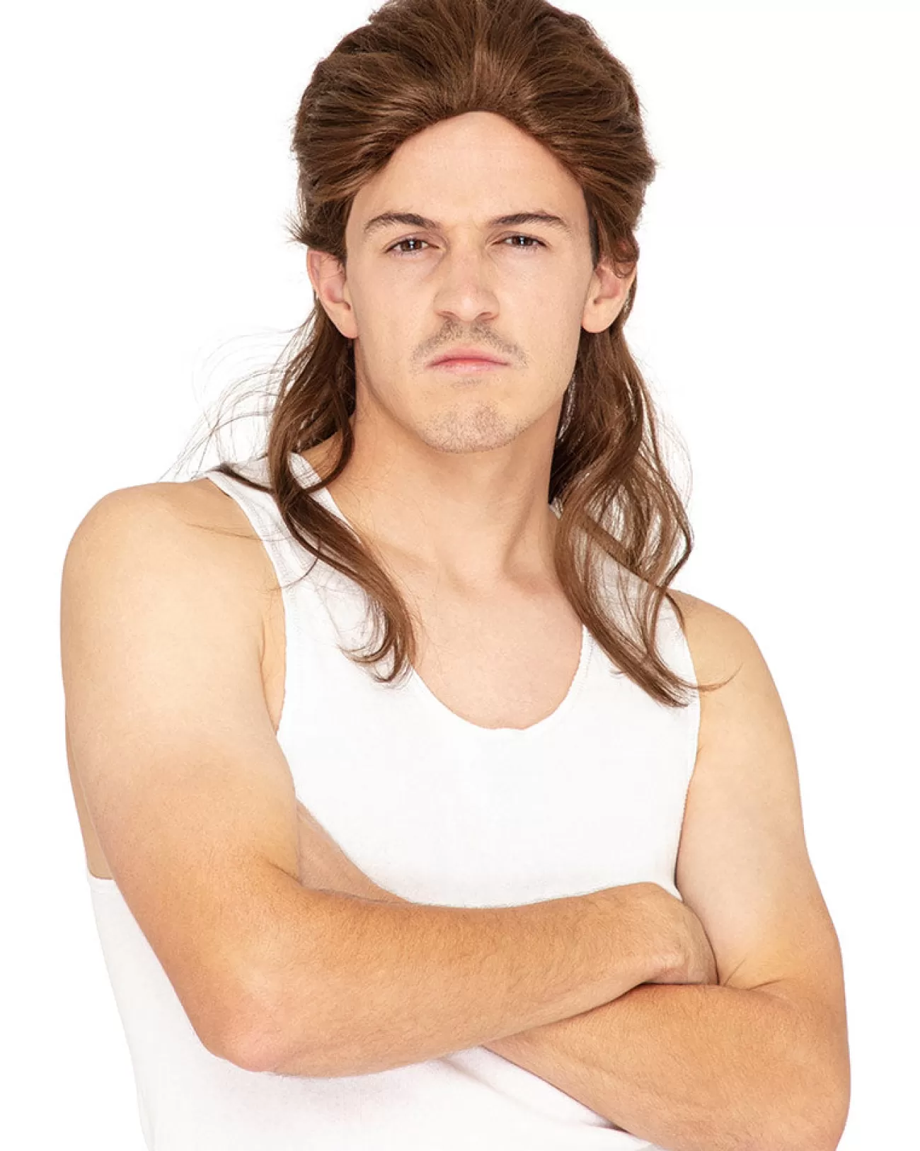 * Deluxe Brown Mullet Wig> Halloween Wigs