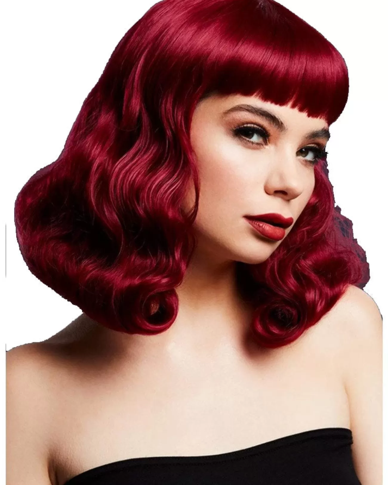 Smiffys Deluxe Fever Plum Purple Bettie Wig> Halloween Wigs