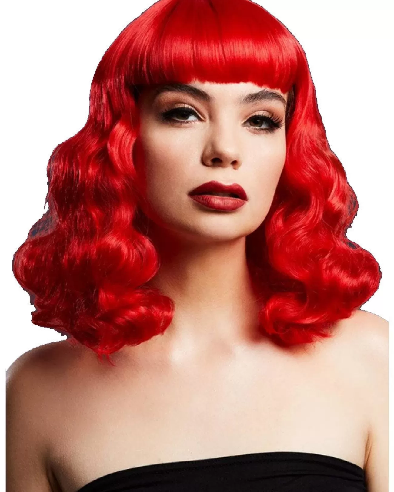 Smiffys Deluxe Fever Red Bettie Wig> Halloween Wigs