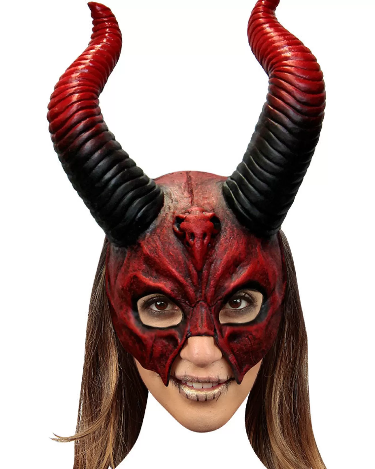 Ghoulish Productions Devil Mythical Horned Skull Mask> Halloween Masks