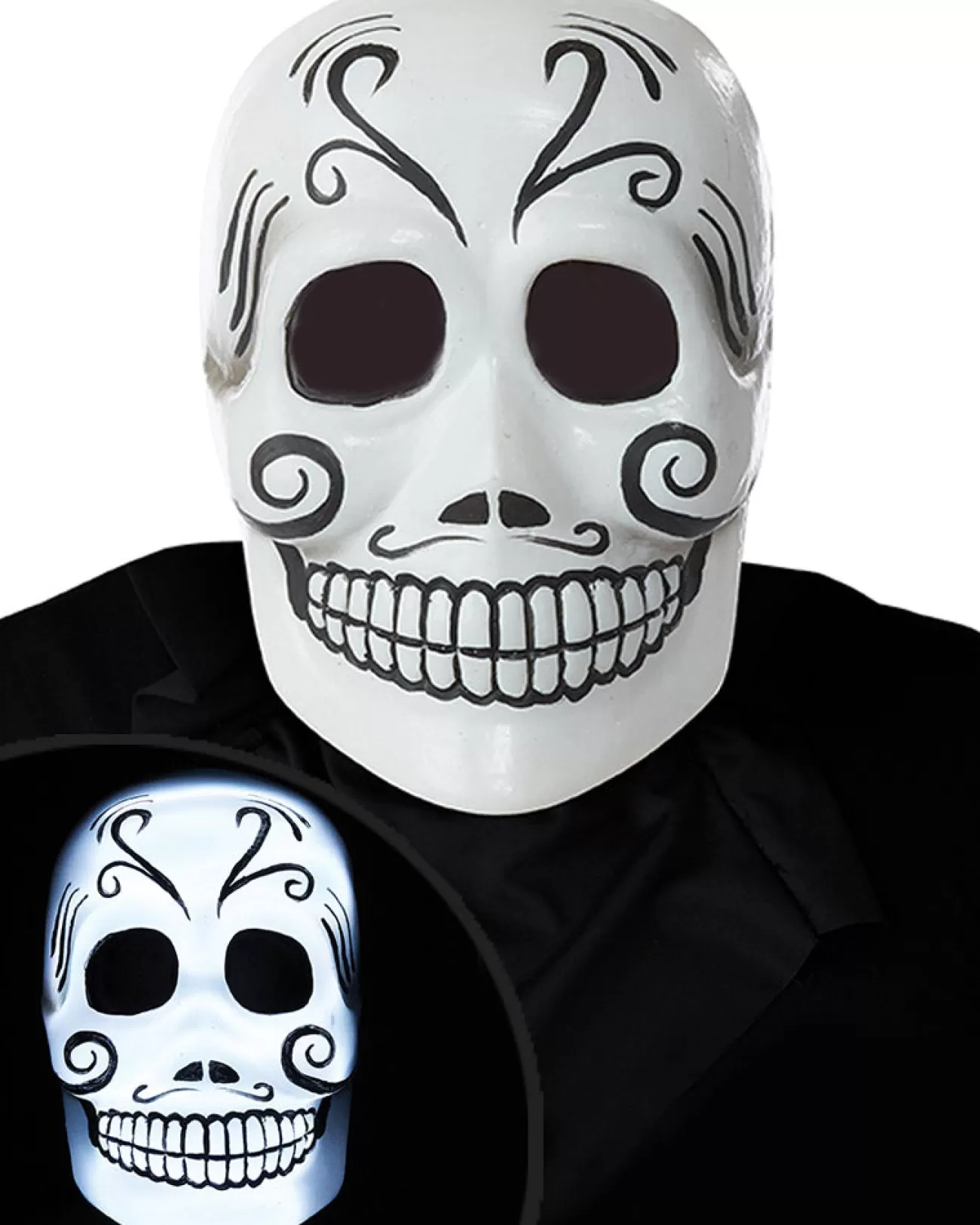 California Costumes Dia De Los Muertos Light Up Mask> Halloween Masks