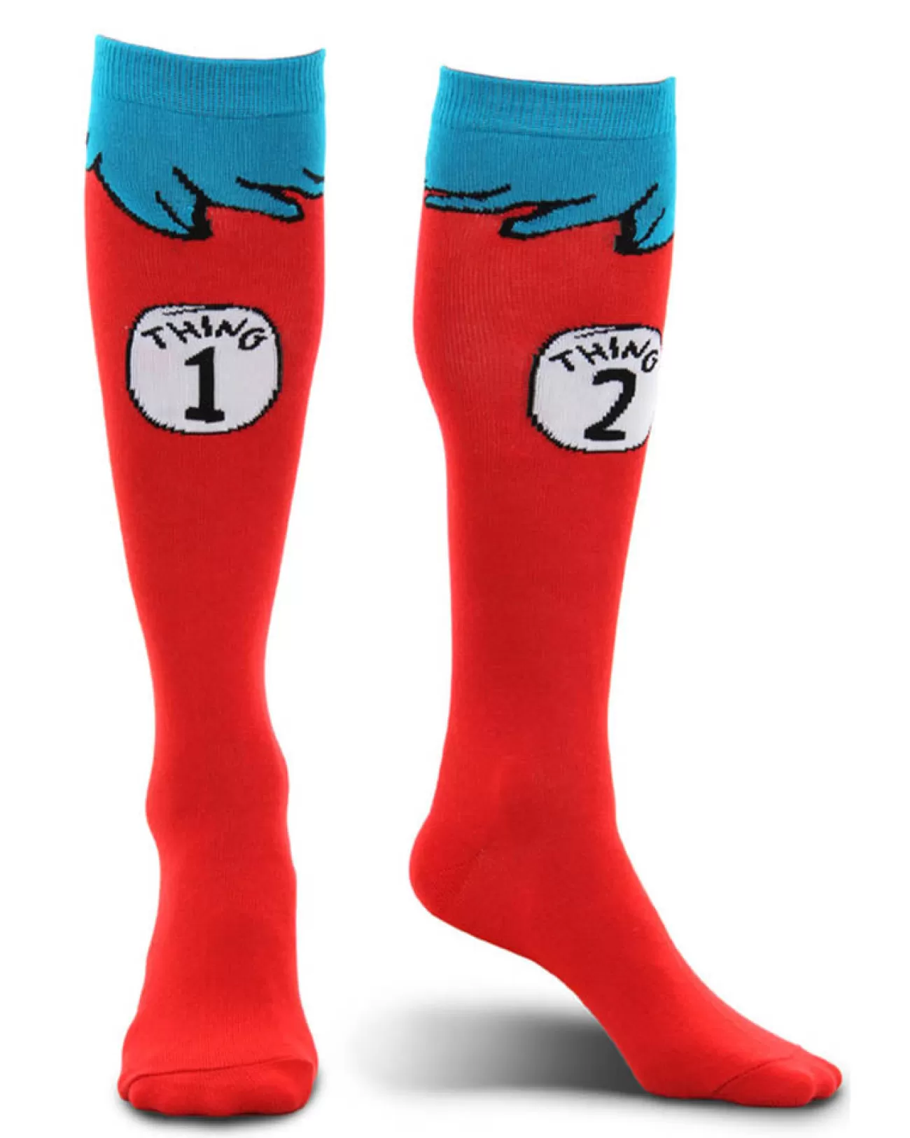 Elope Dr Seuss Thing 1 And 2 Adult Socks> Halloween Hosiery