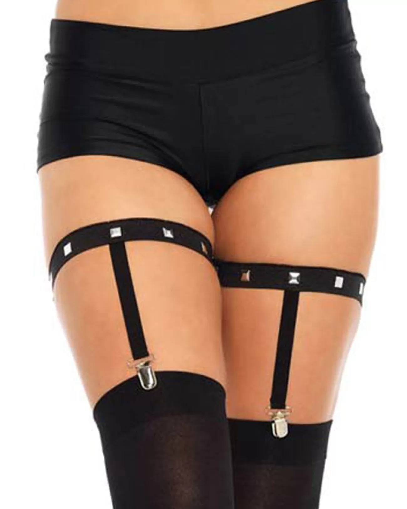 Leg Avenue Elastic Studded Garter Suspenders> Halloween Hosiery