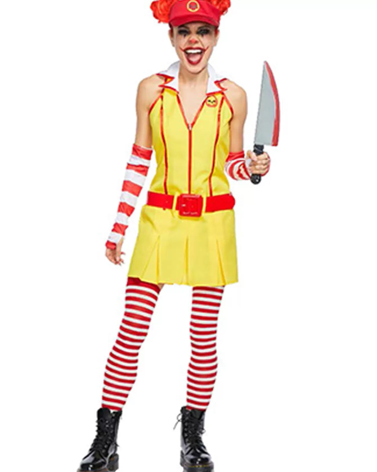 Seeing Red Evil Fast Food Clown Womens Costume>Women Women's Costumes